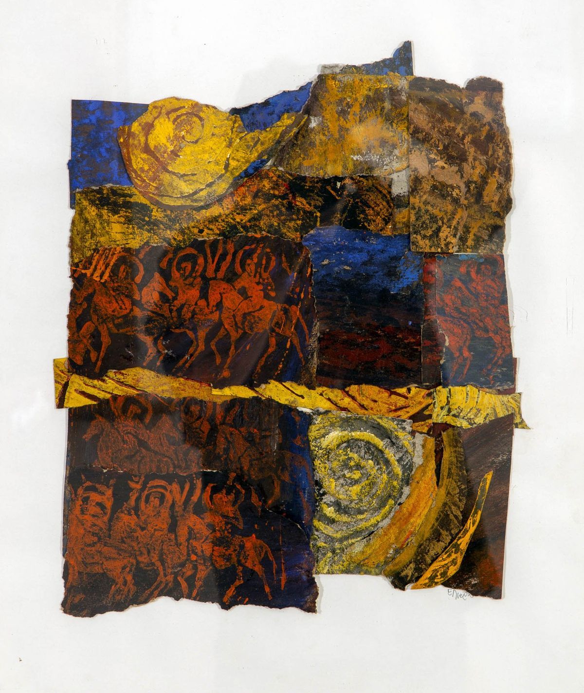 Helen Lieros Sunrise Mixed Media Collage 42cm x 33cm - gallery delta 1017672847065684069