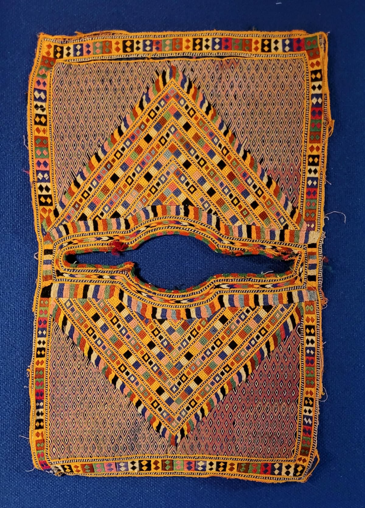 Vintage Silk Embroidered Child's Dress Panels Baluchistan Area of Pakistan 1017672847074306794