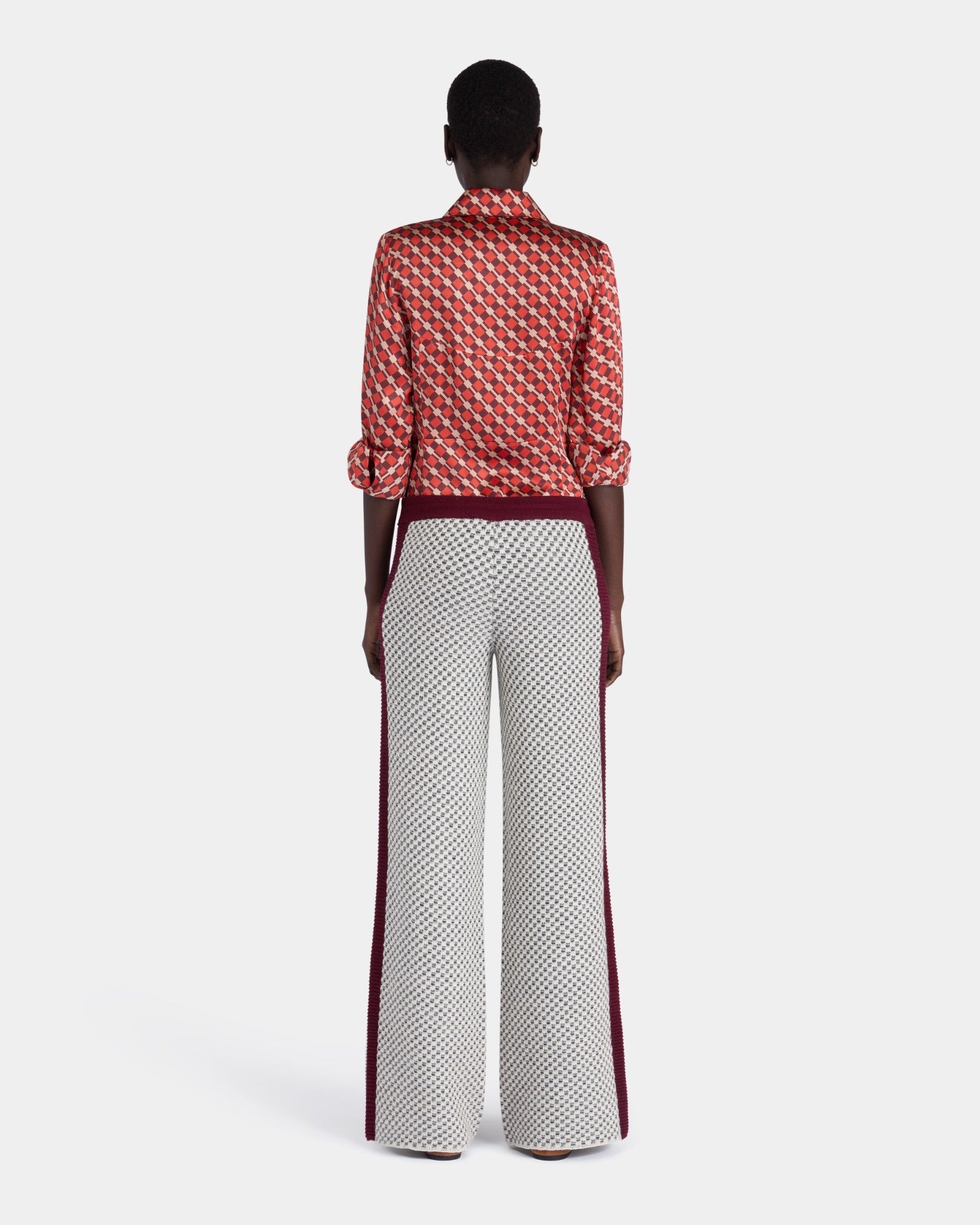 Wide Leg Graphic Trousers