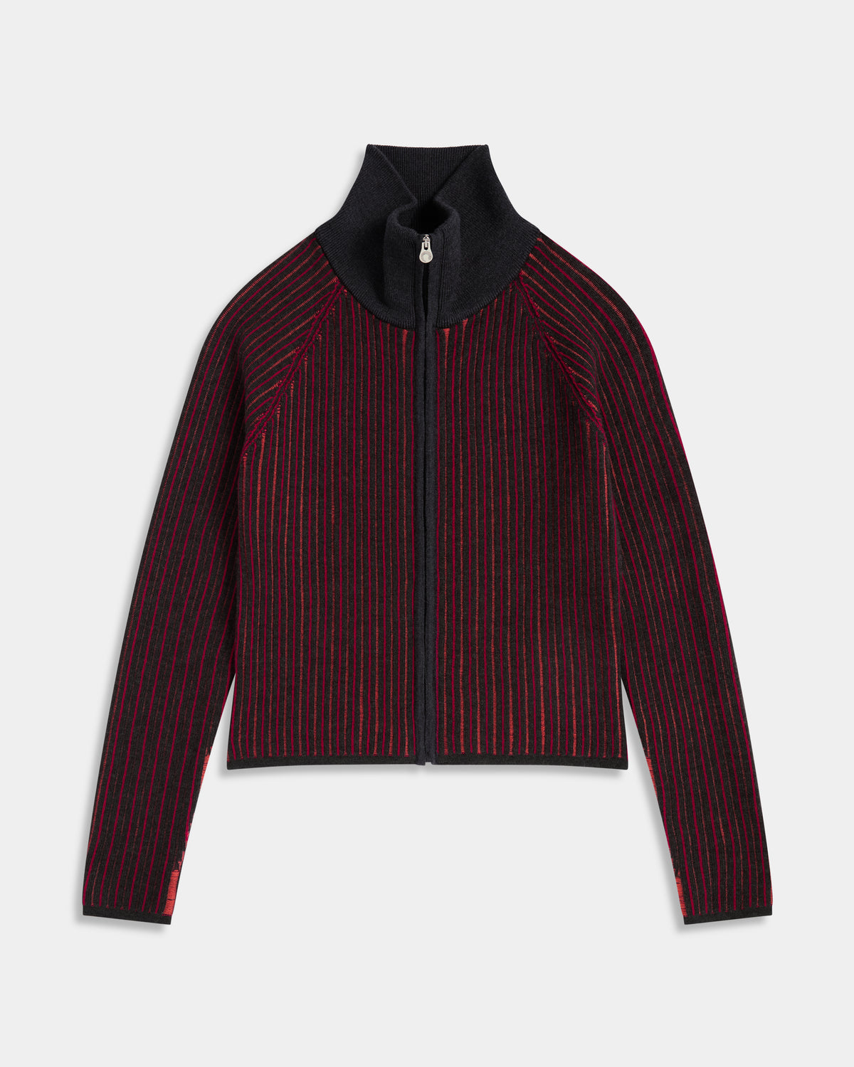 STRIPED CARDIGAN WITH ZIP