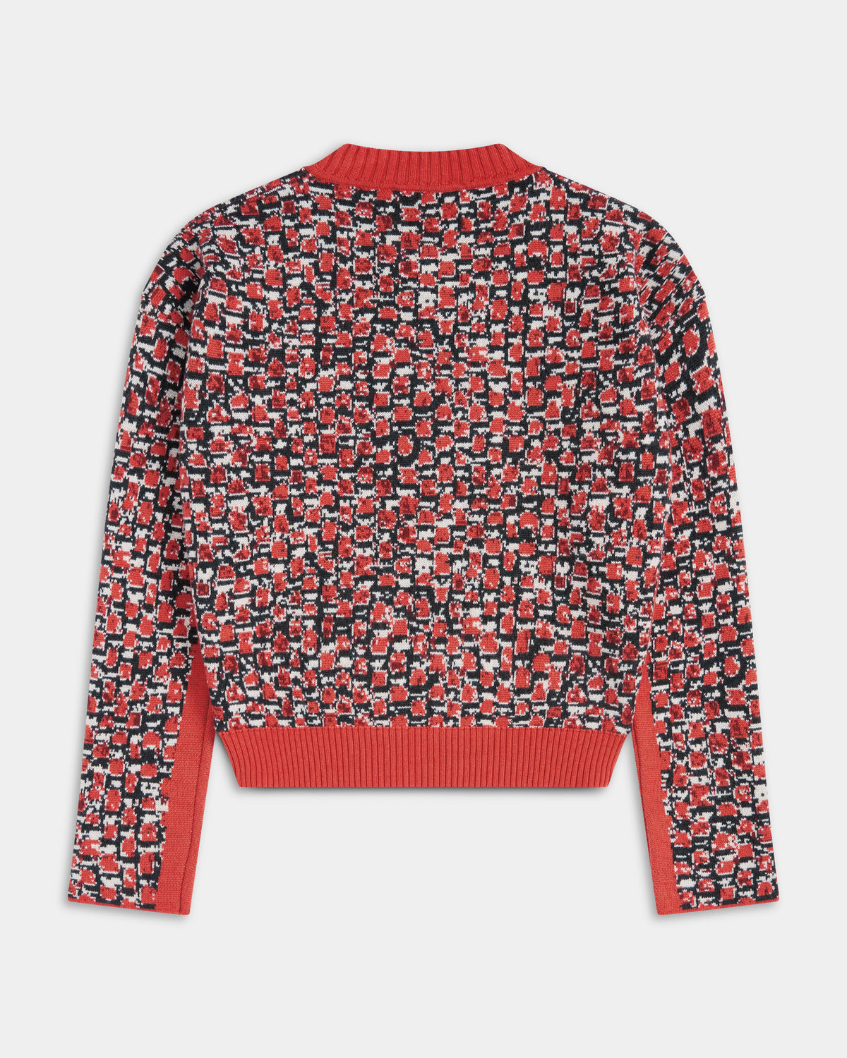 BOXY JACQUARD SWEATER IN ORANGE