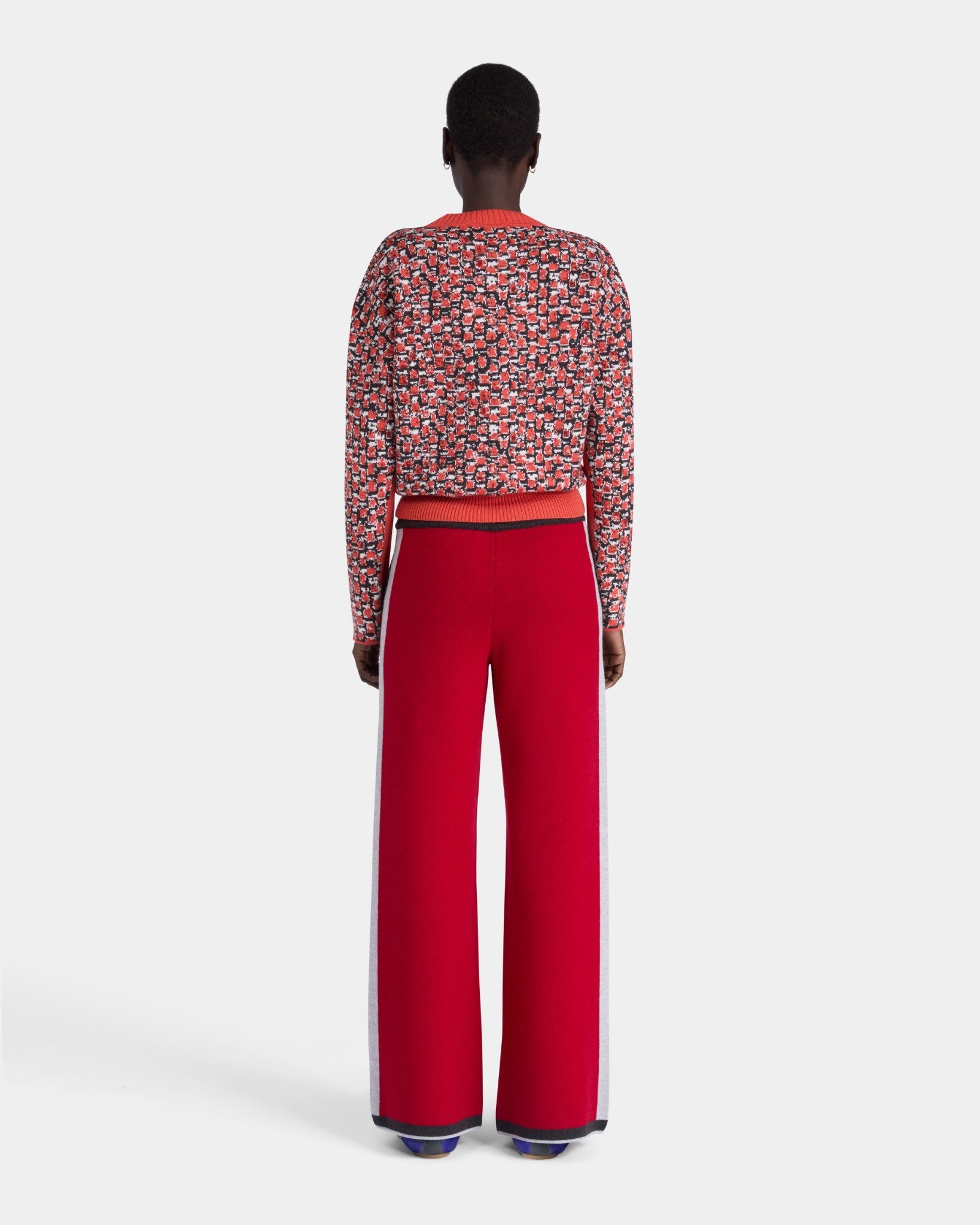 BOXY JACQUARD SWEATER IN ORANGE