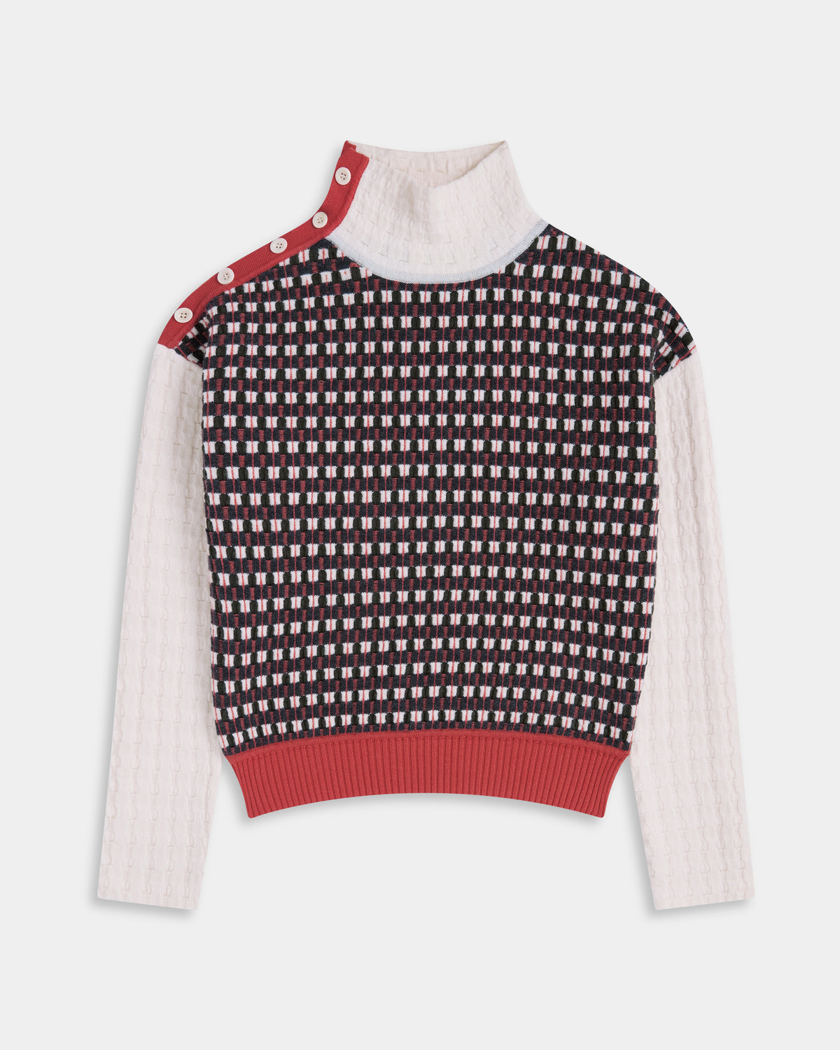 GRAPHIC TURTLENECK SWEATER