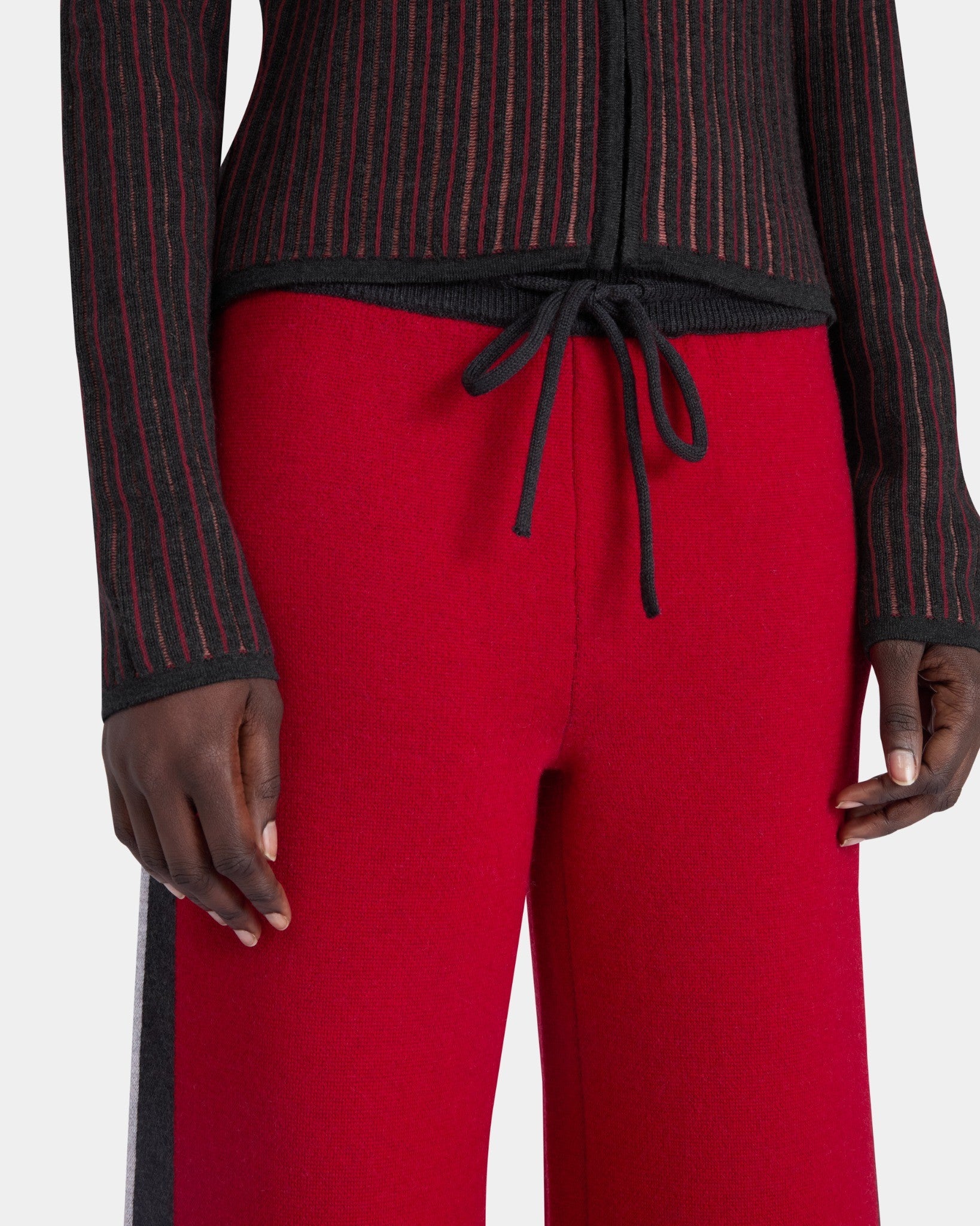 WIDE LEG RED TROUSERS
