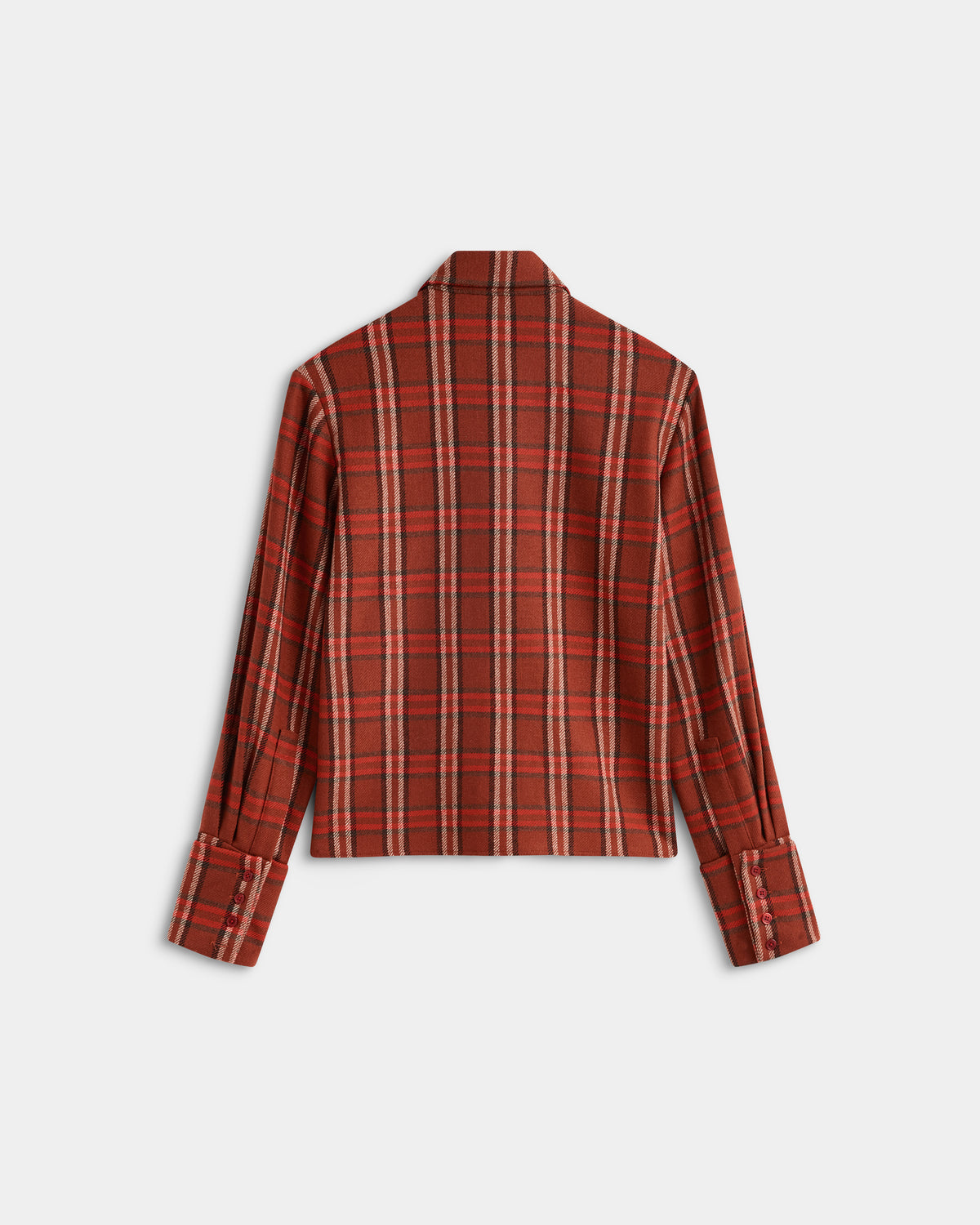 Bib Shirt in Rust Merino Wool