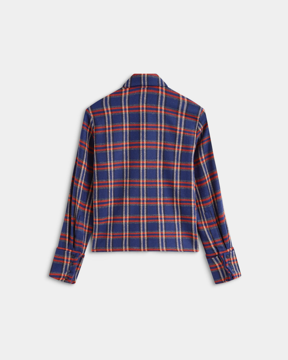 Bib Shirt in Navy Merino Wool