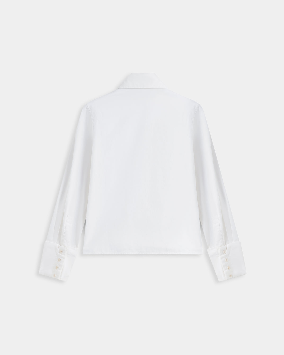 Bib Shirt in White Cotton