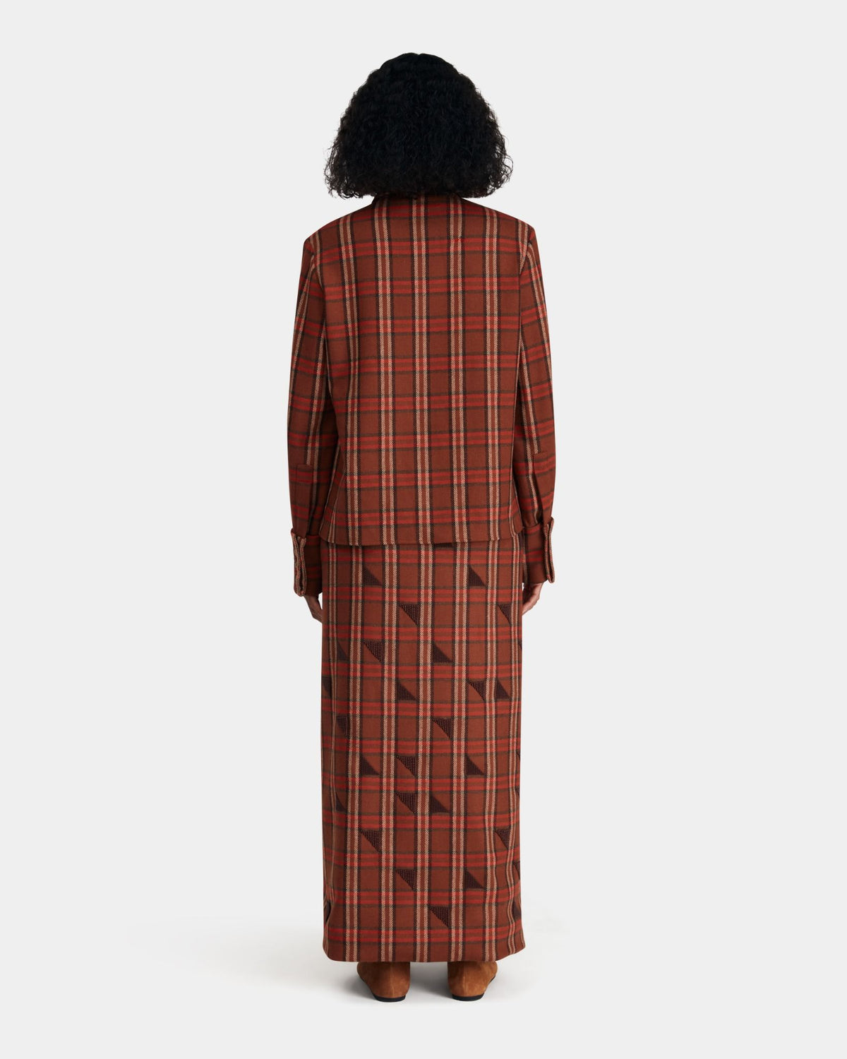 Bib Shirt in Rust Merino Wool