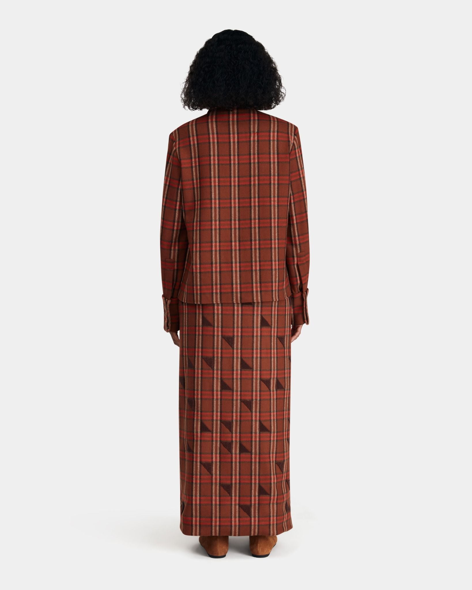 Bib Shirt in Rust Merino Wool