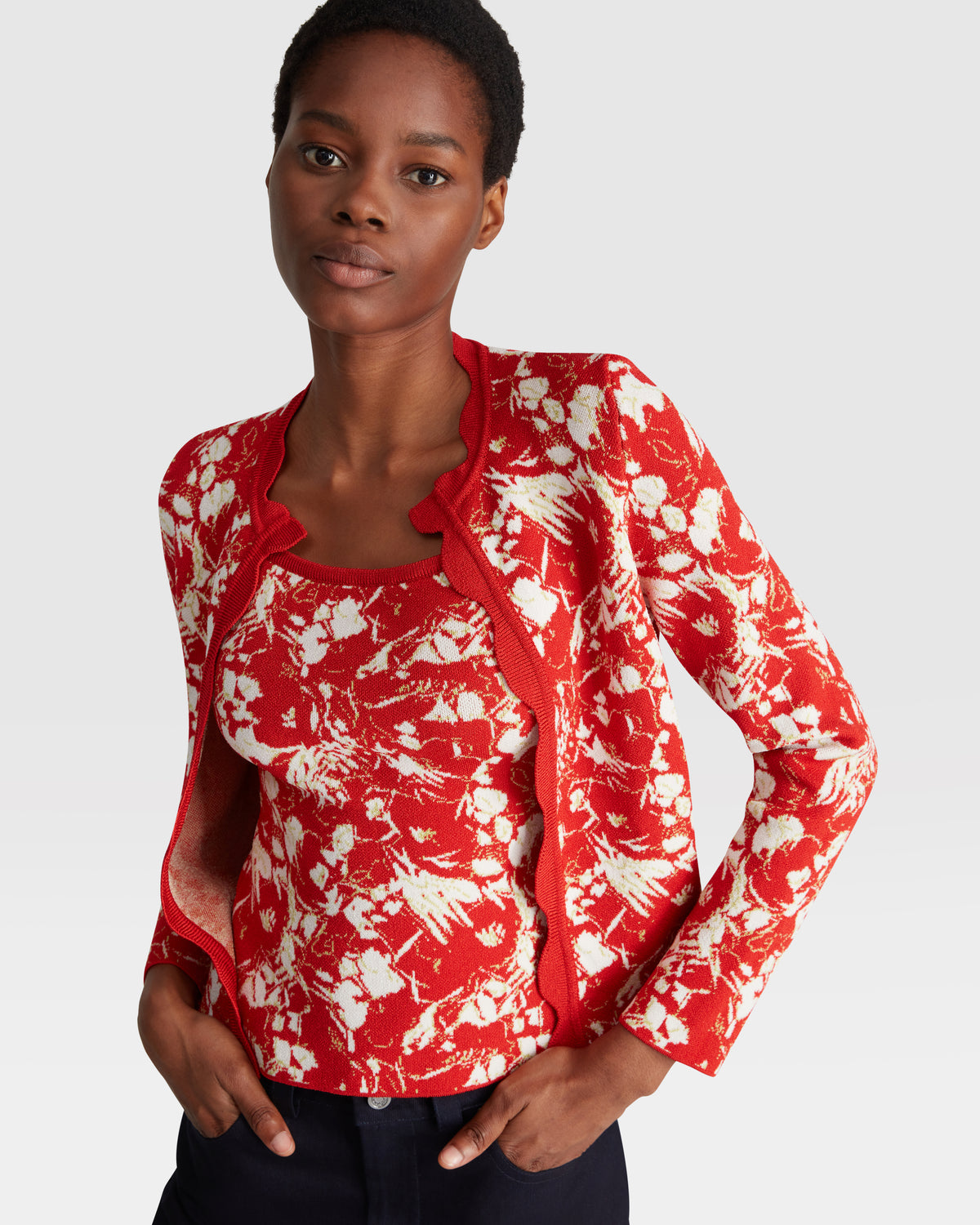 KNITTED JACQUARD CAMISOLE
