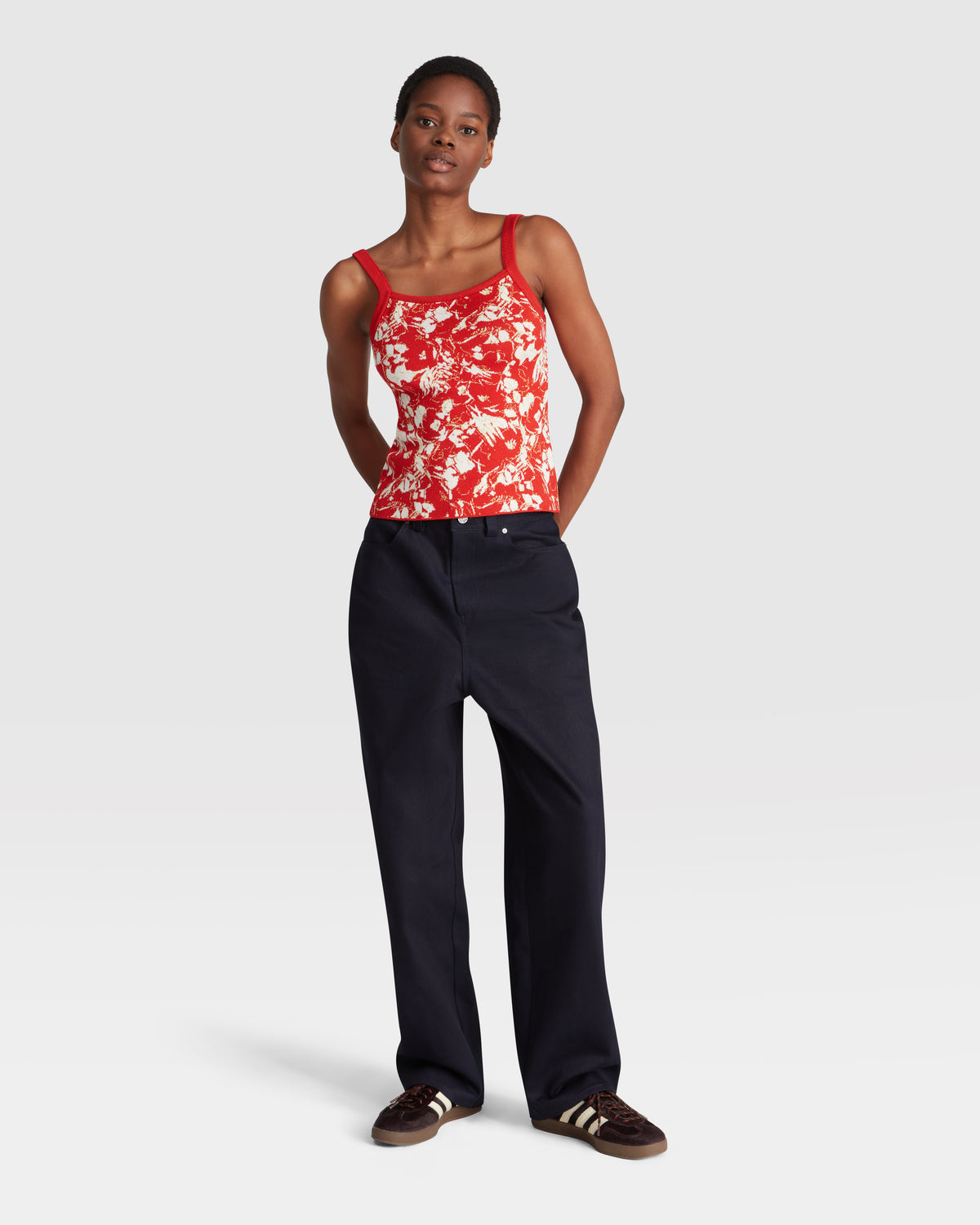 KNITTED JACQUARD CAMISOLE