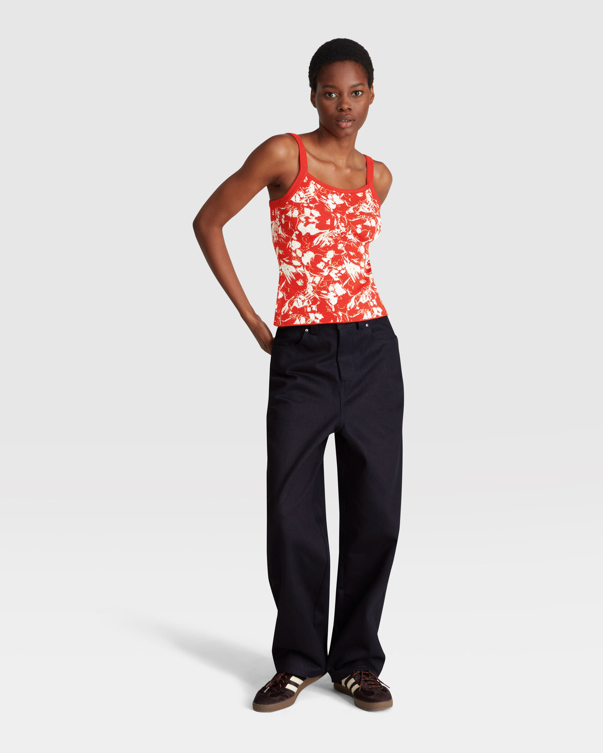 KNITTED JACQUARD CAMISOLE