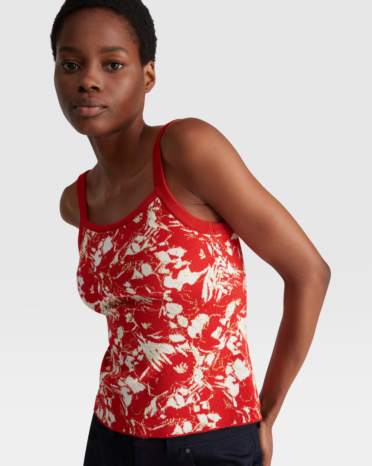 KNITTED JACQUARD CAMISOLE