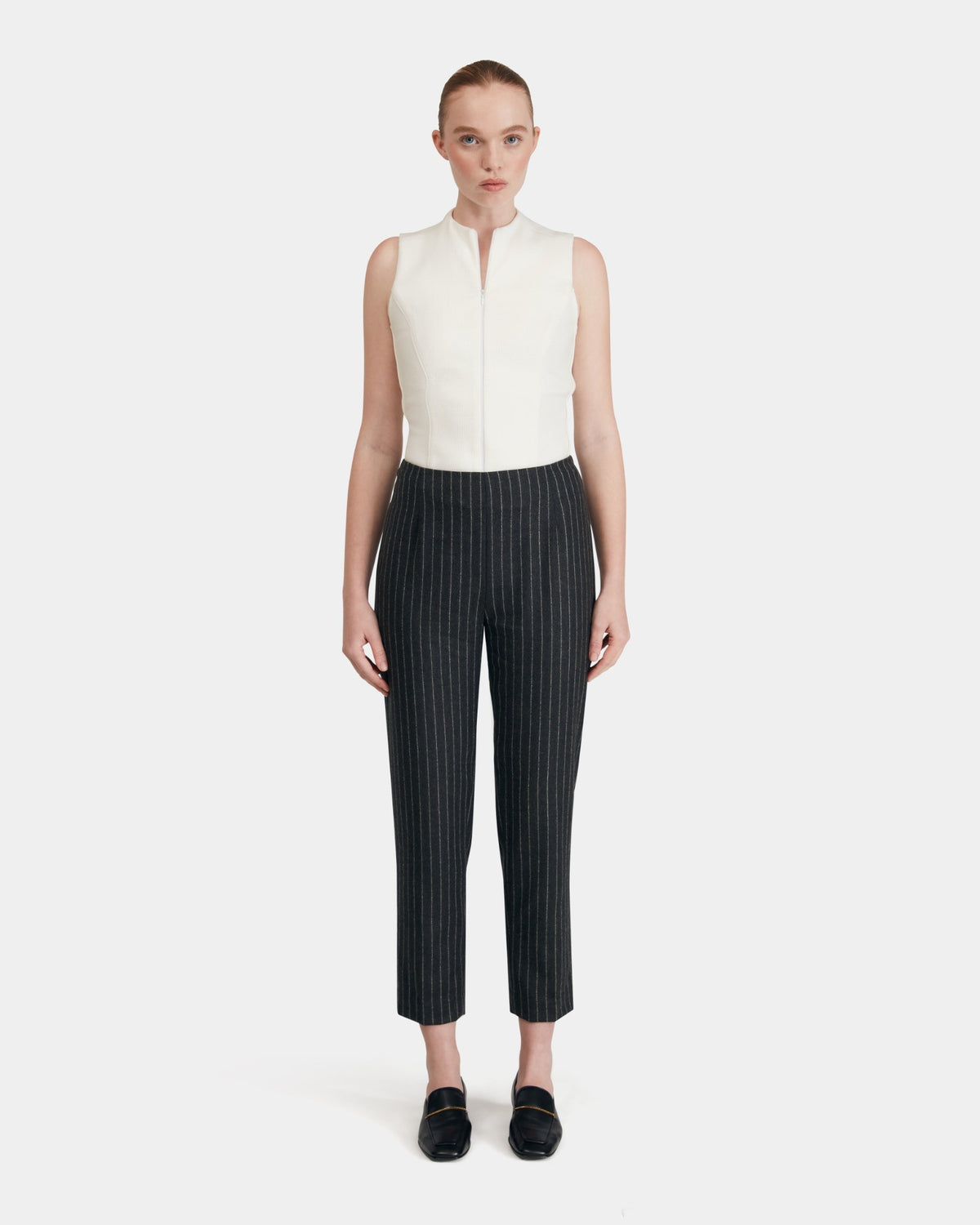 Pinstripe Wool Trouser