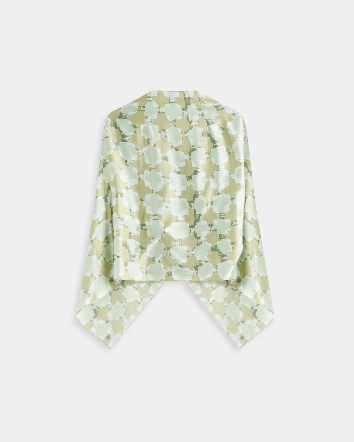 Silk Crepe Sleeveless Top in Scratchy Tweed