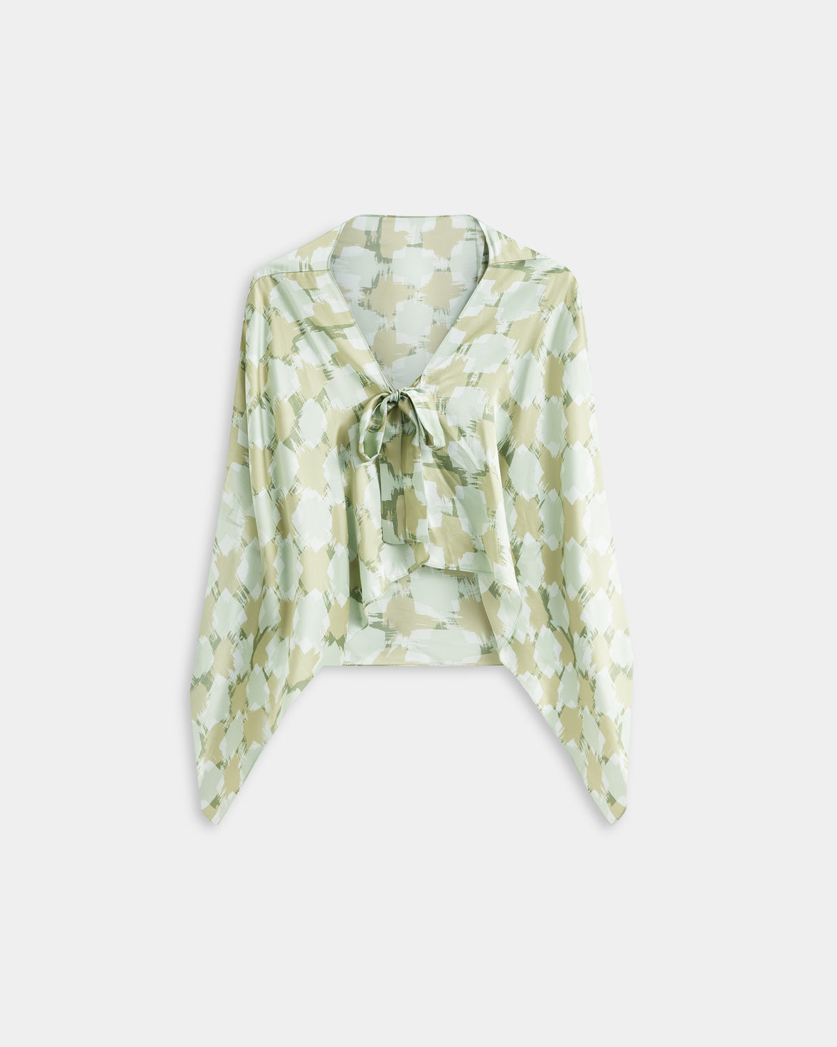 Silk Crepe Sleeveless Top in Scratchy Tweed