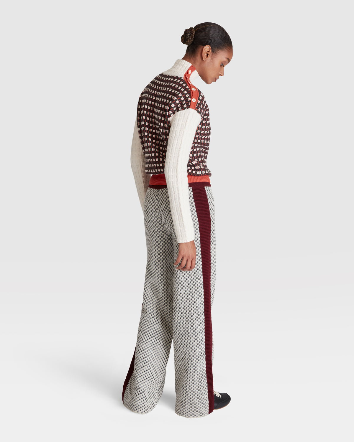 Wide Leg Graphic Trousers
