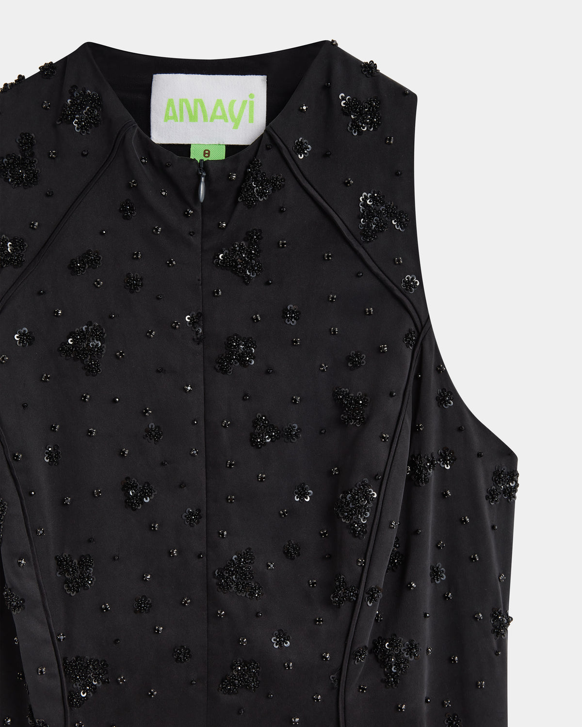 Embellished Silk Dress