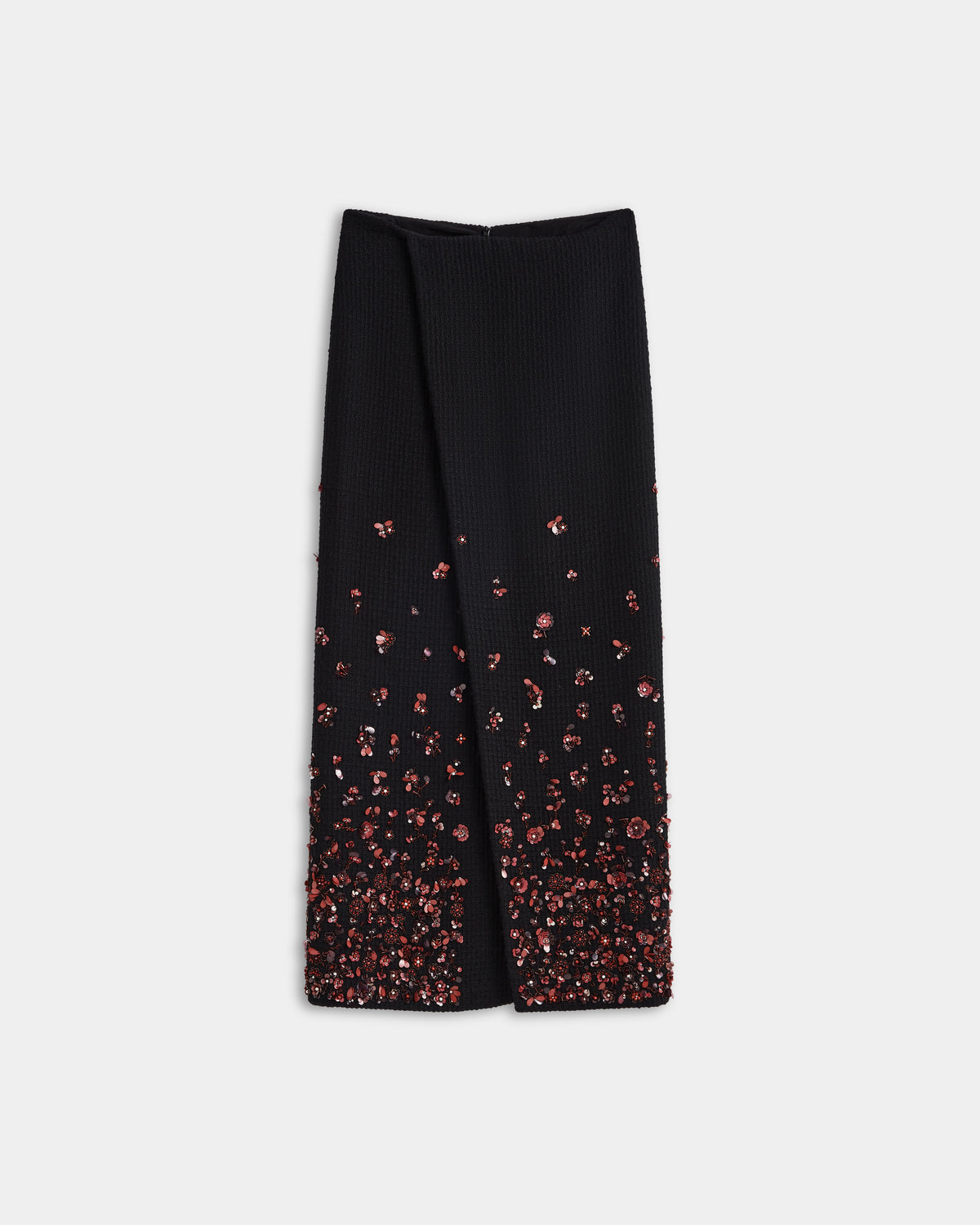 Bouclé Overlap Skirt