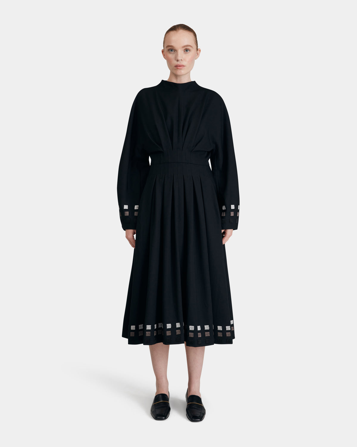 Wool Corset-Detail Dress