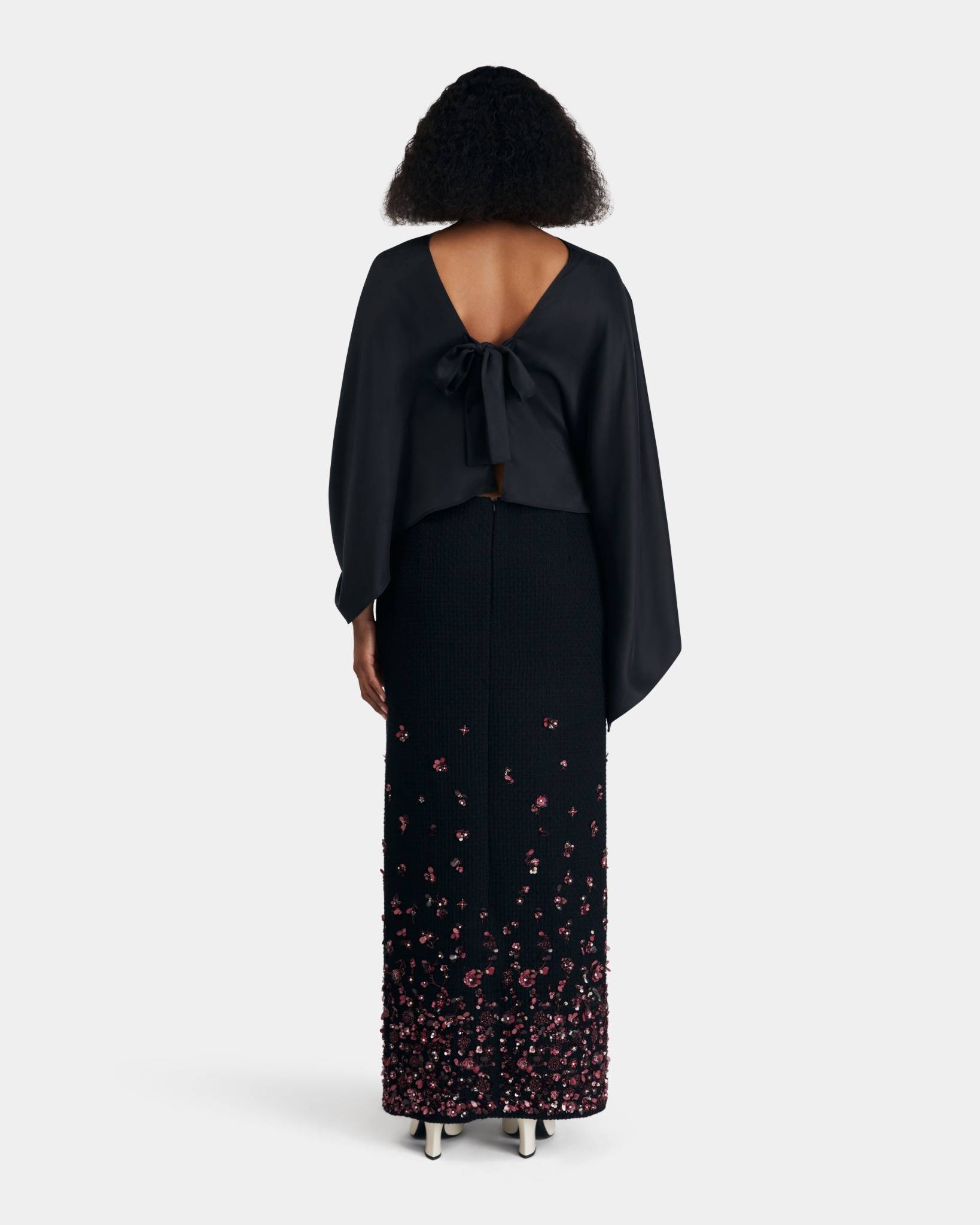 Bouclé Overlap Skirt