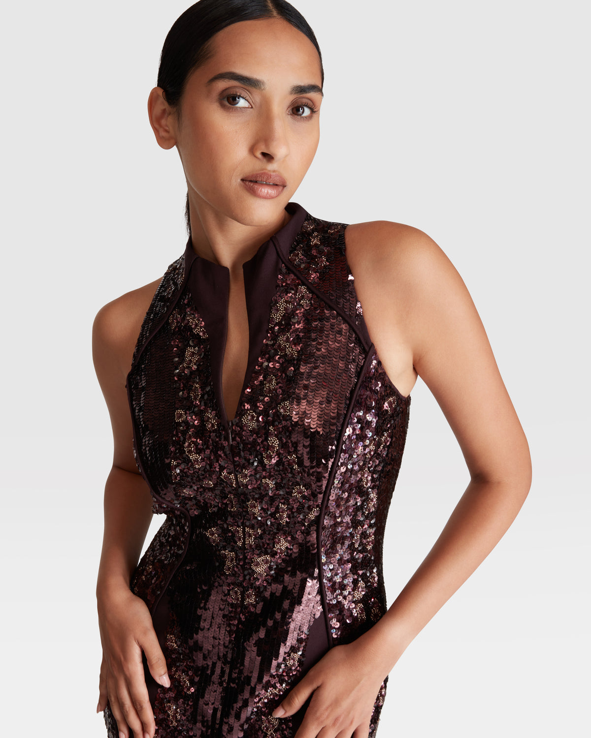Embellished Wool Dress