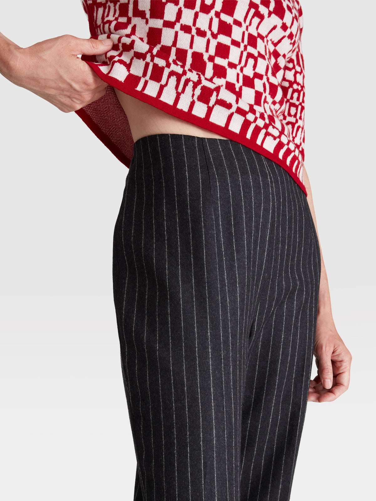 Pinstripe Wool Trouser