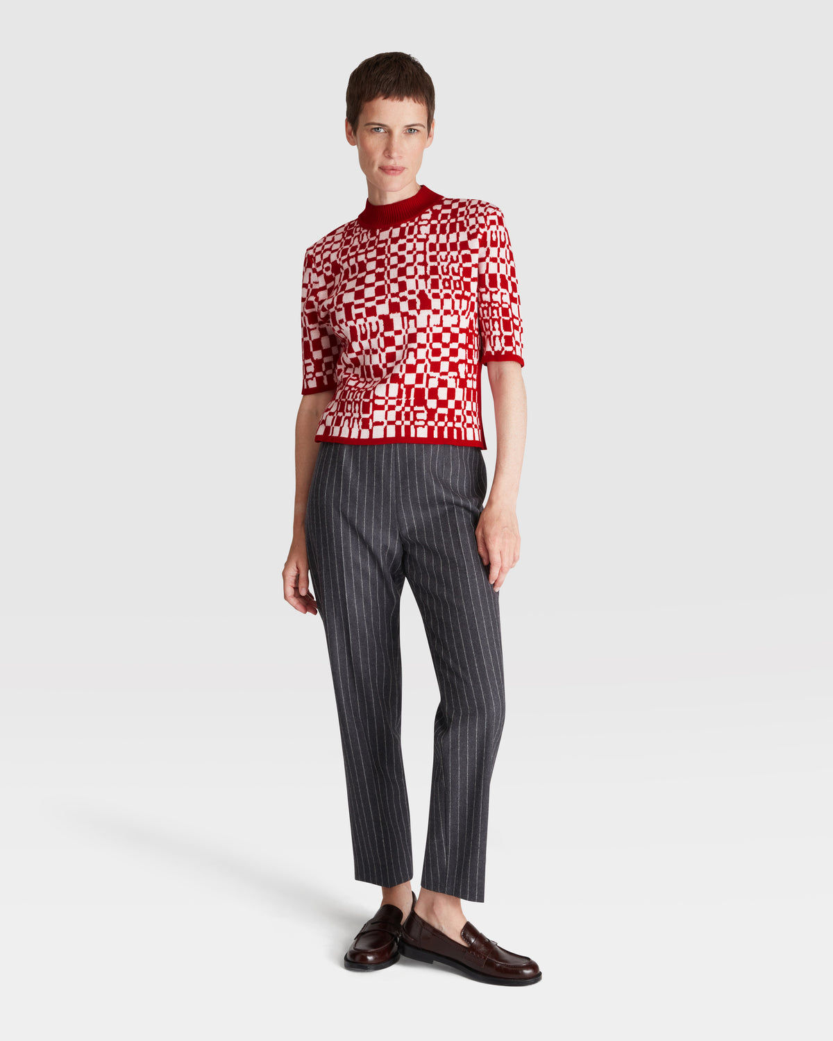 Pinstripe Wool Trouser