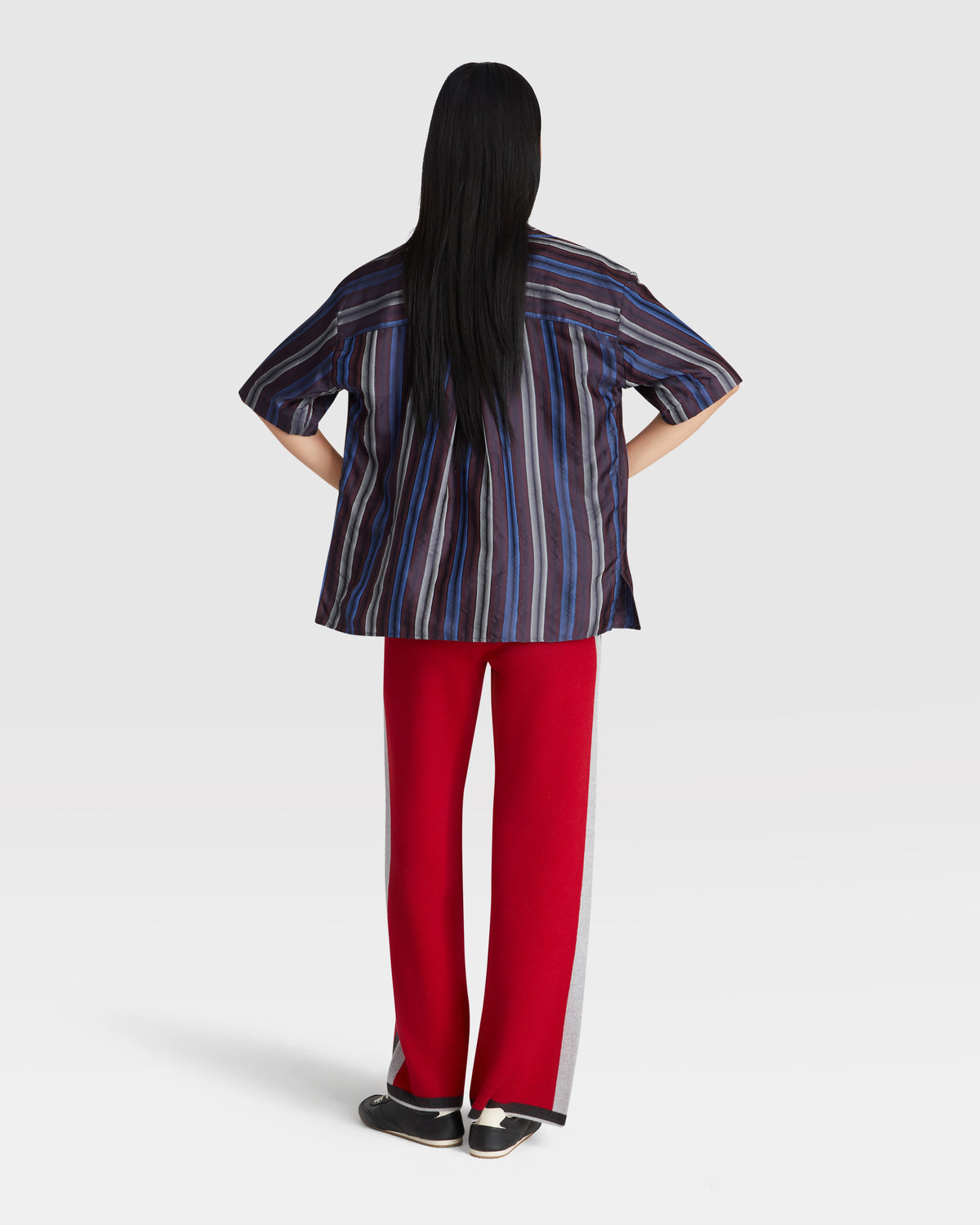 WIDE LEG RED TROUSERS