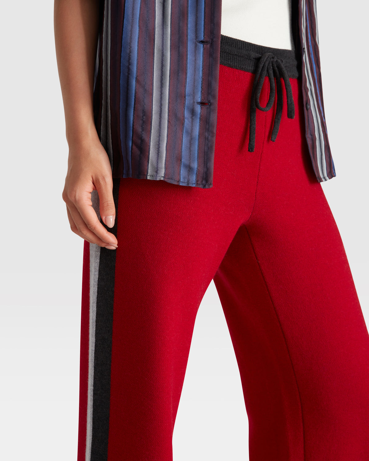 WIDE LEG RED TROUSERS