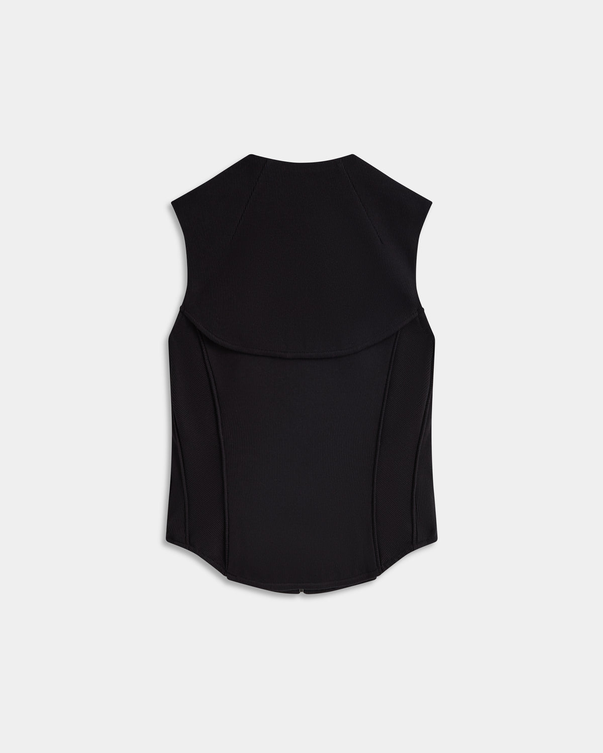 Ribbed Cotton Tank in Black