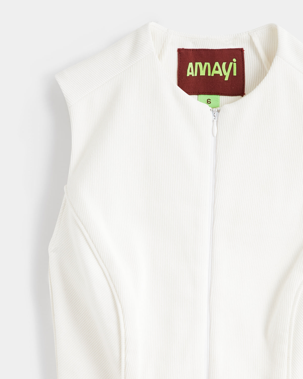 Ribbed Cotton Tank in White