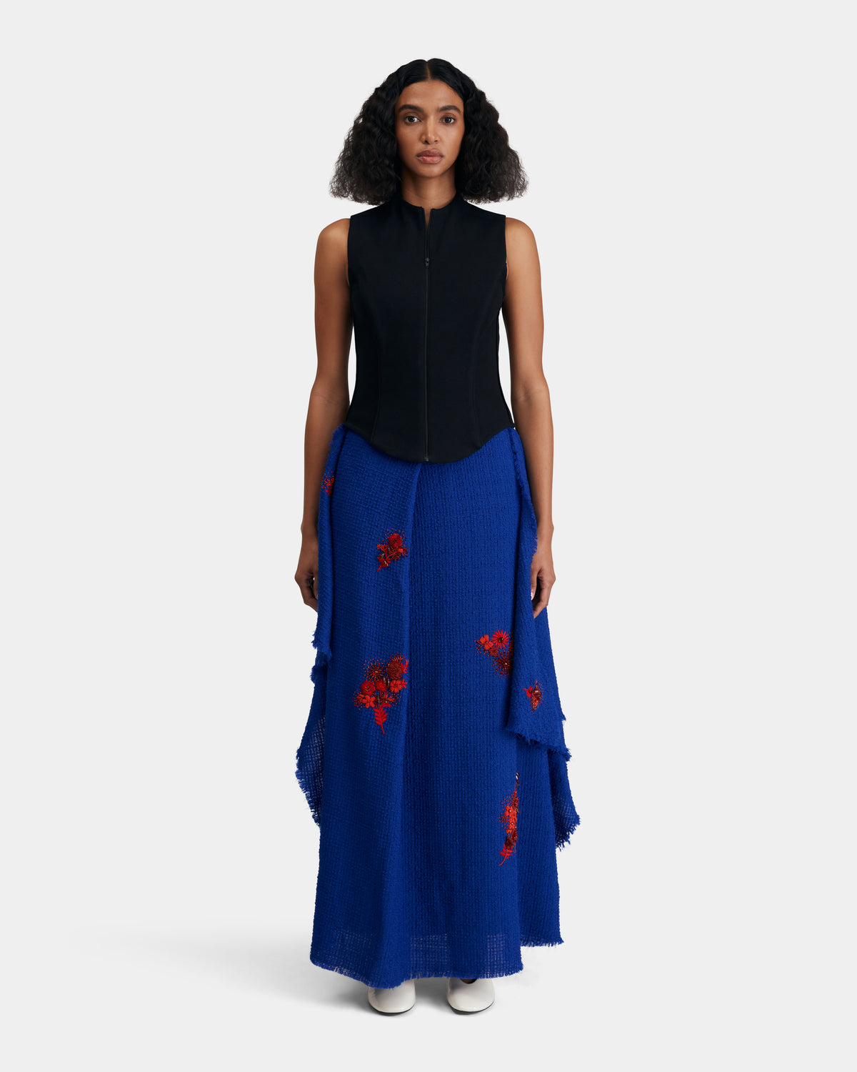 Ribbed Cotton Tank in Black