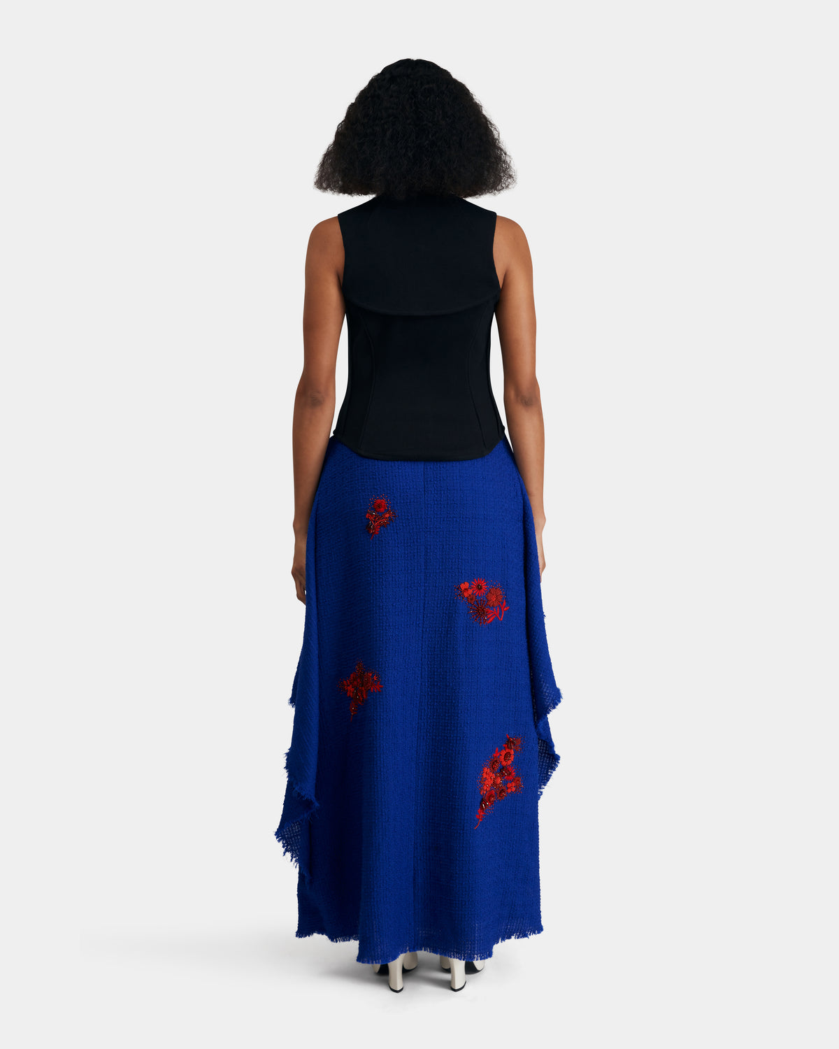 Ribbed Cotton Tank in Black