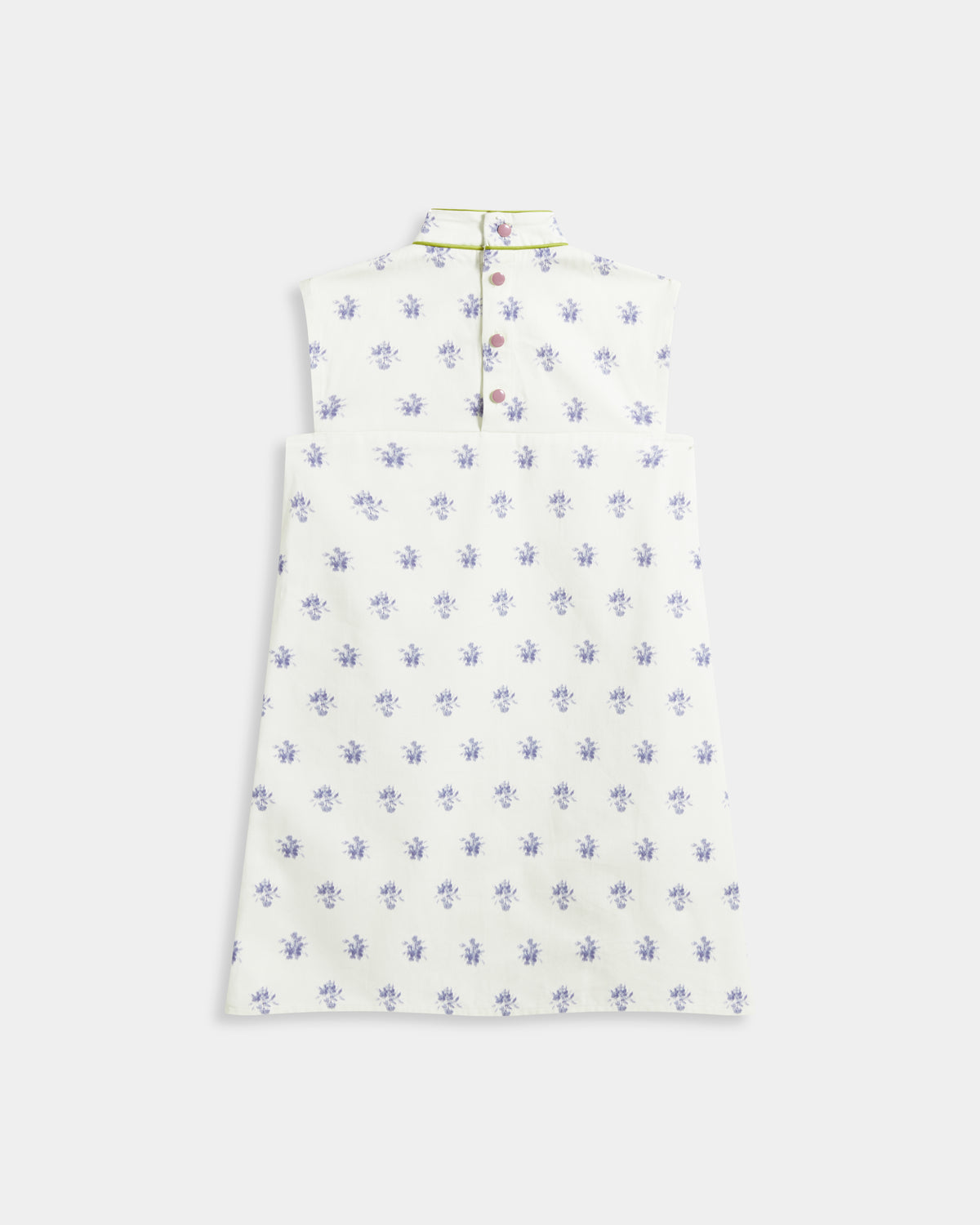 Piped Mandarin Collar Shift Dress