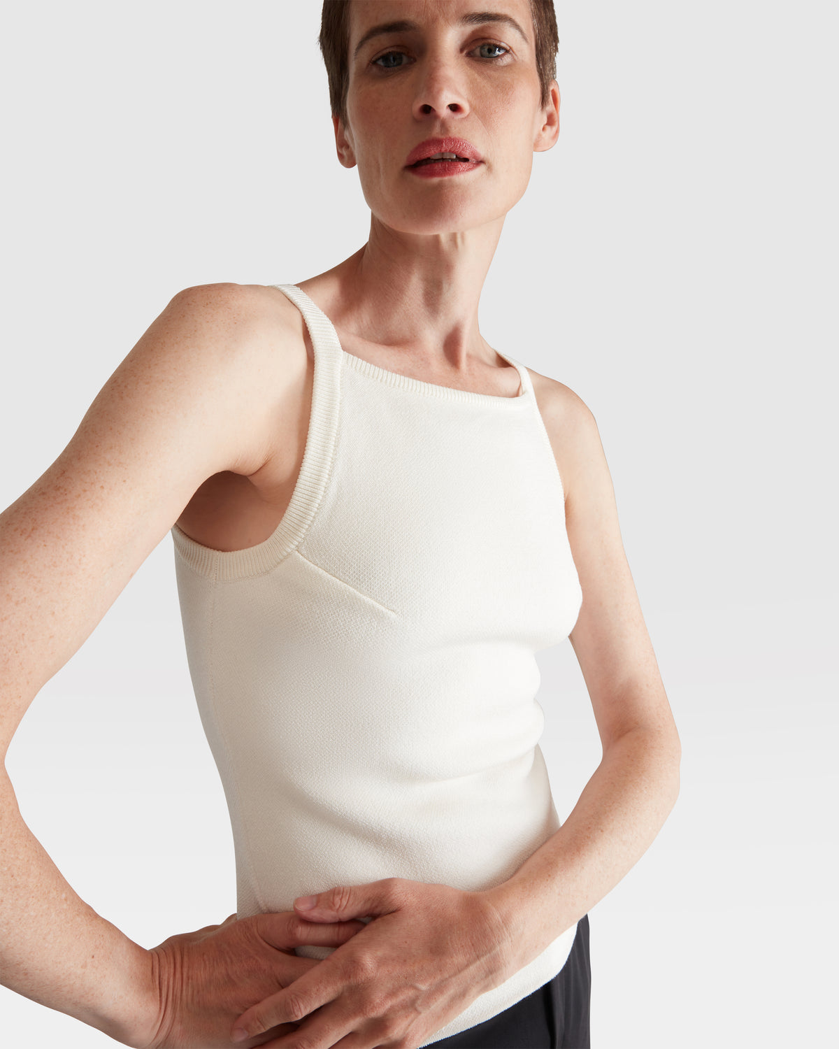 Square Neck Knitted Tank
