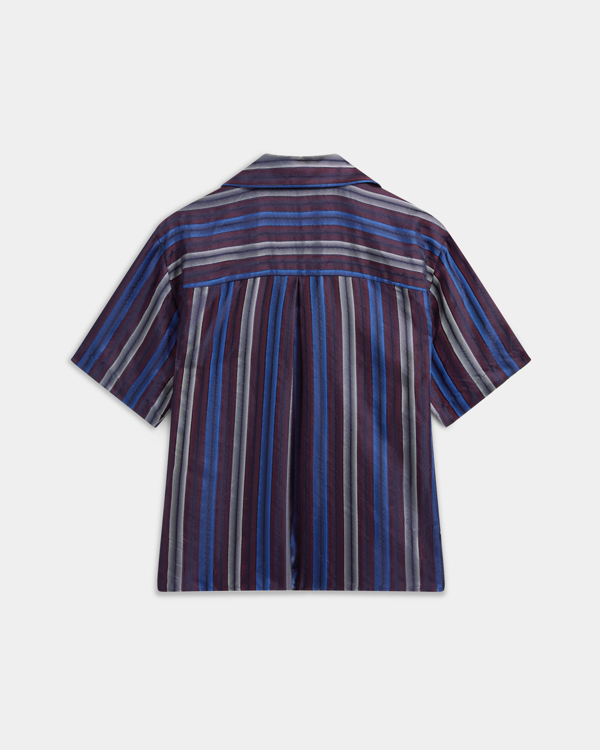 Striped Silk Jacquard Revere Shirt
