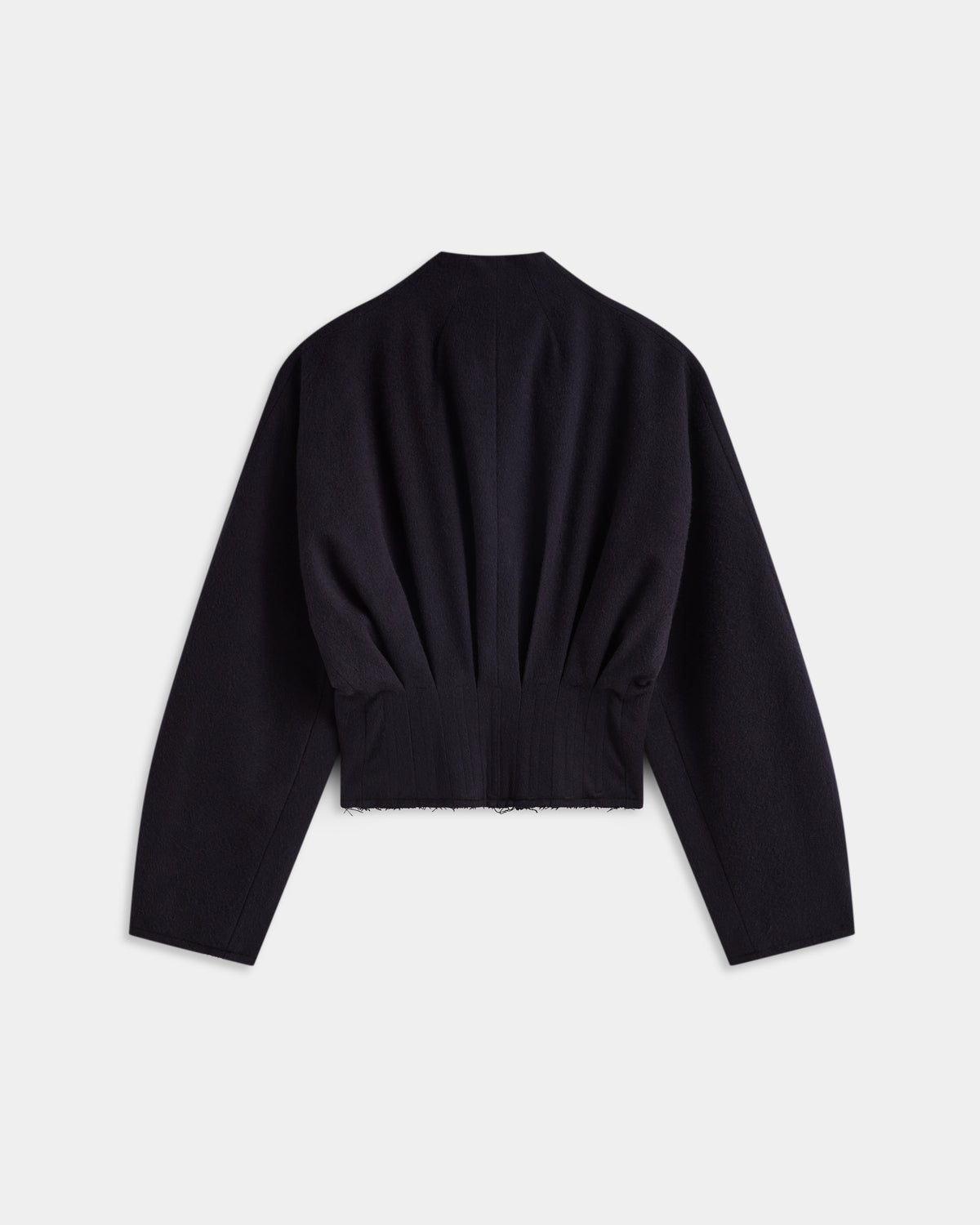 Short Cashmere Corset-Detail Jacket