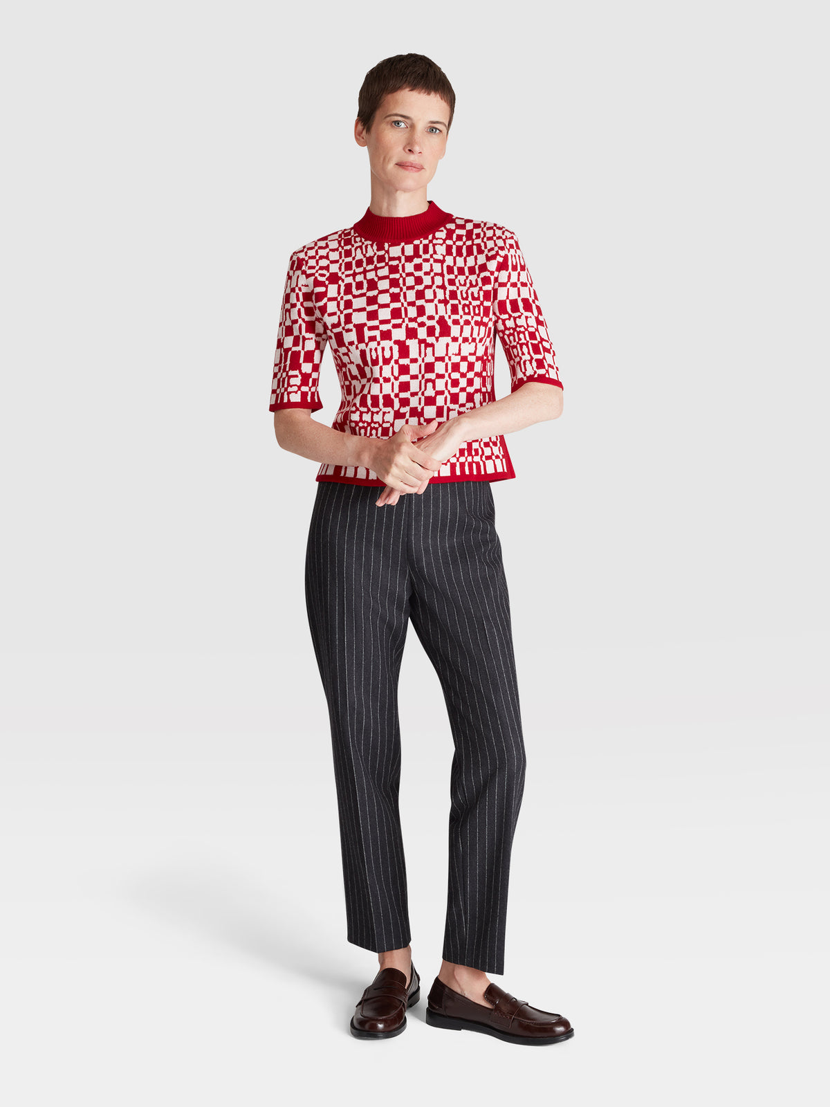 SHORT SLEEVE JACQUARD TEE