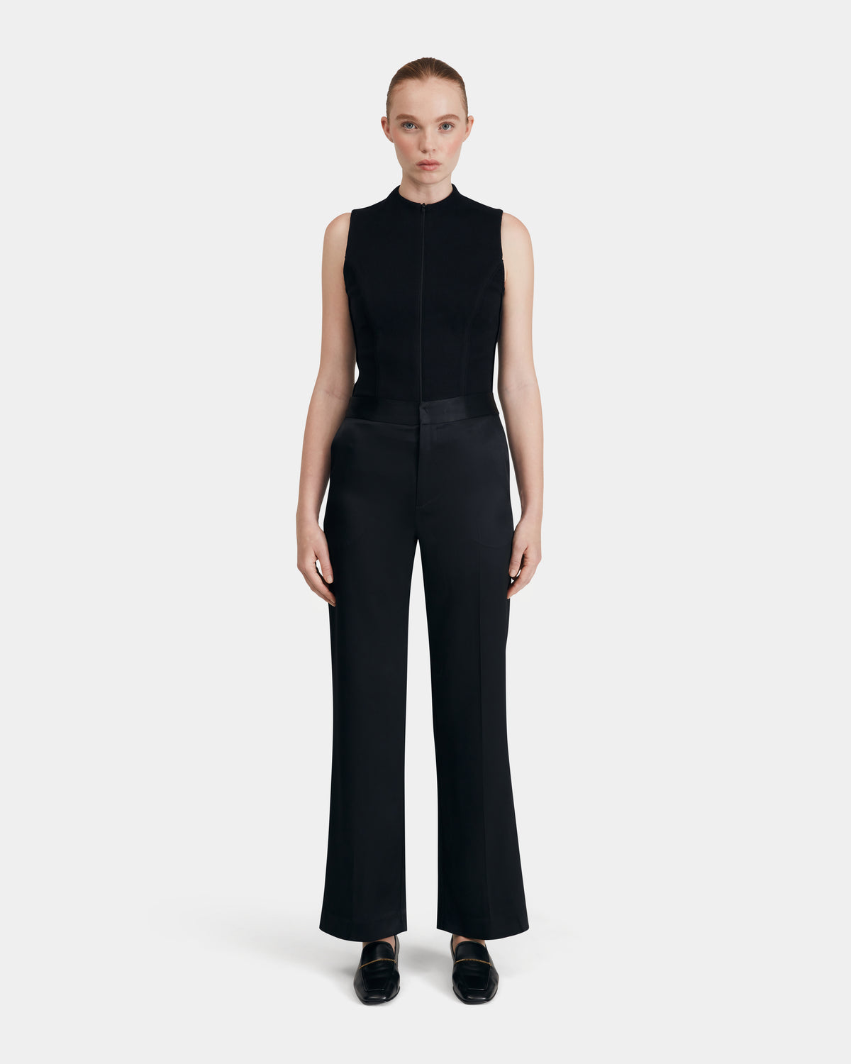 Straight Silk Trousers