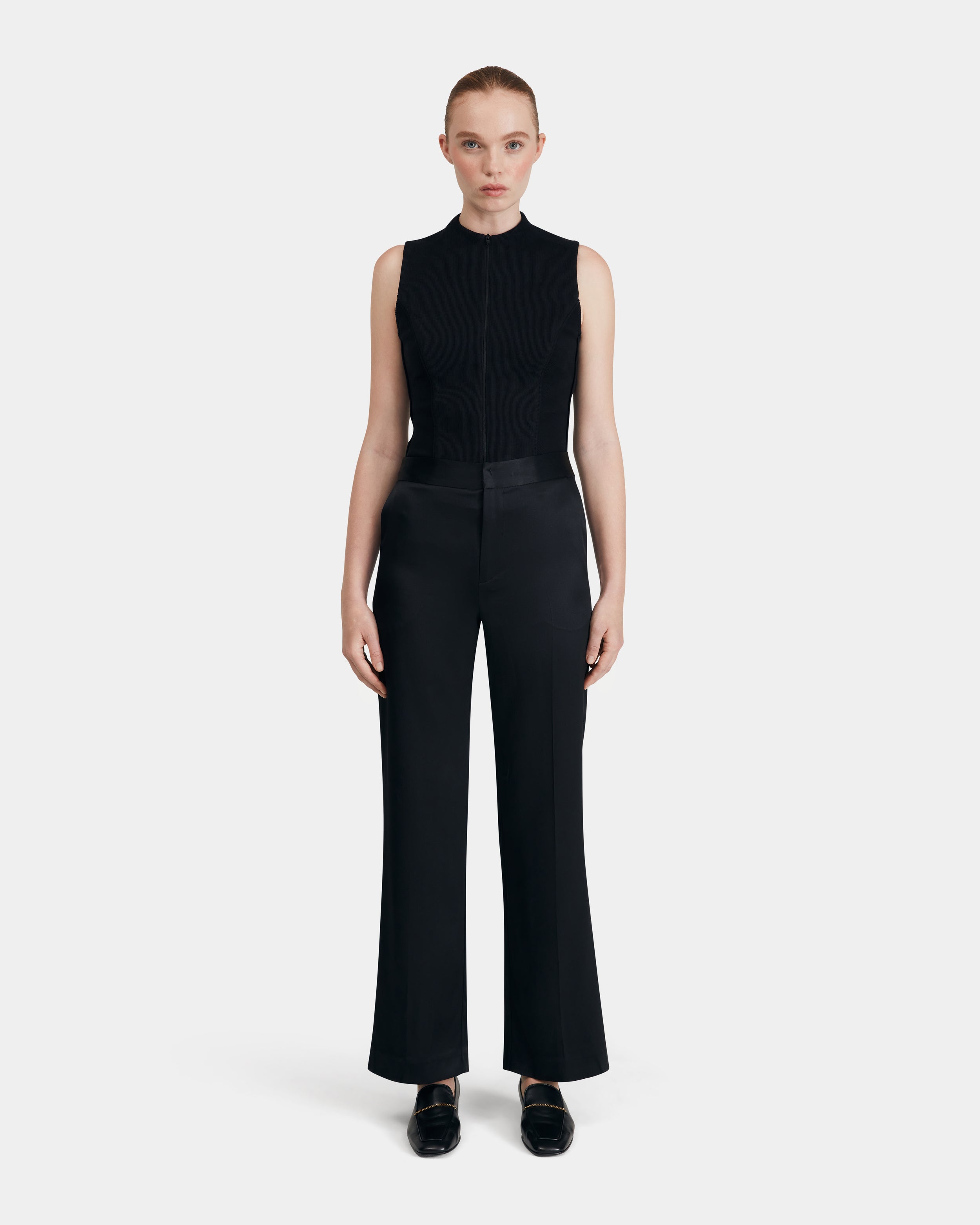 Straight Silk Trousers