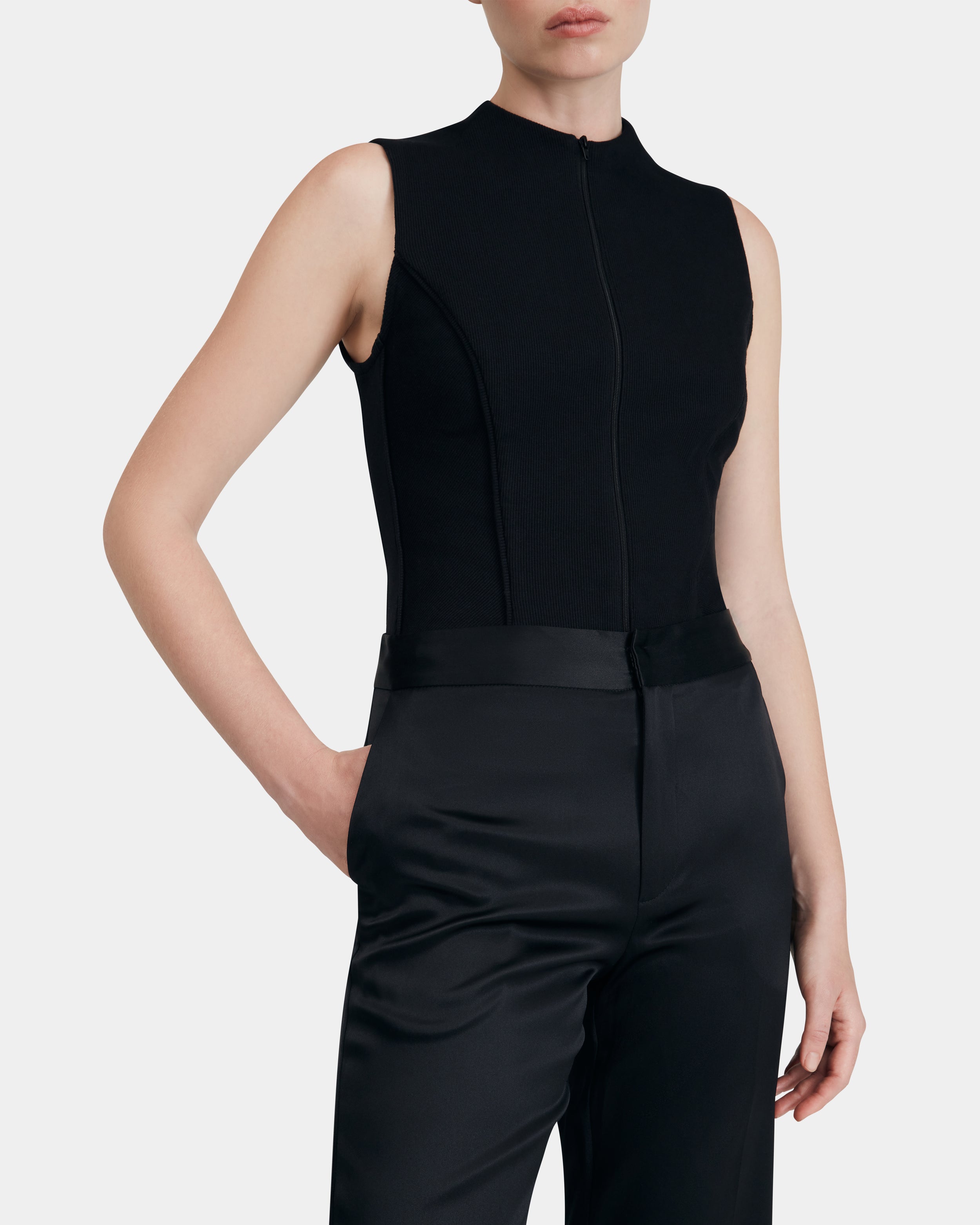 Straight Silk Trousers