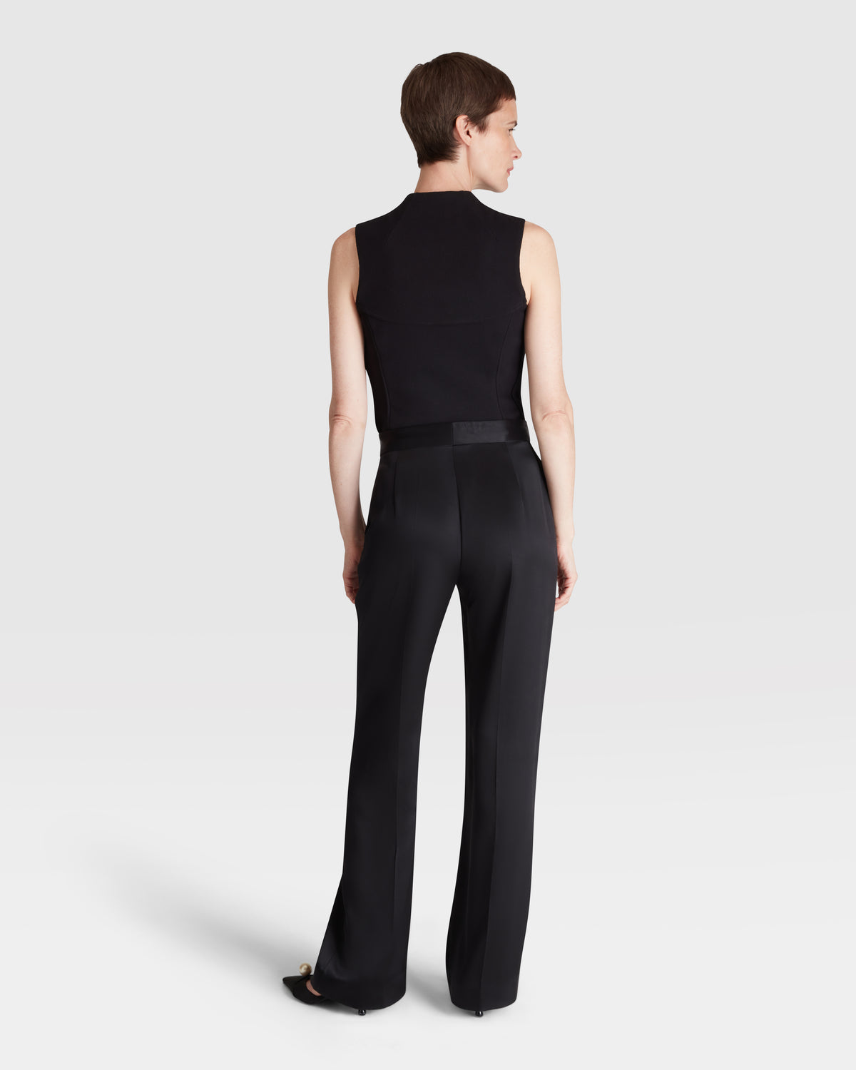 Straight Silk Trousers