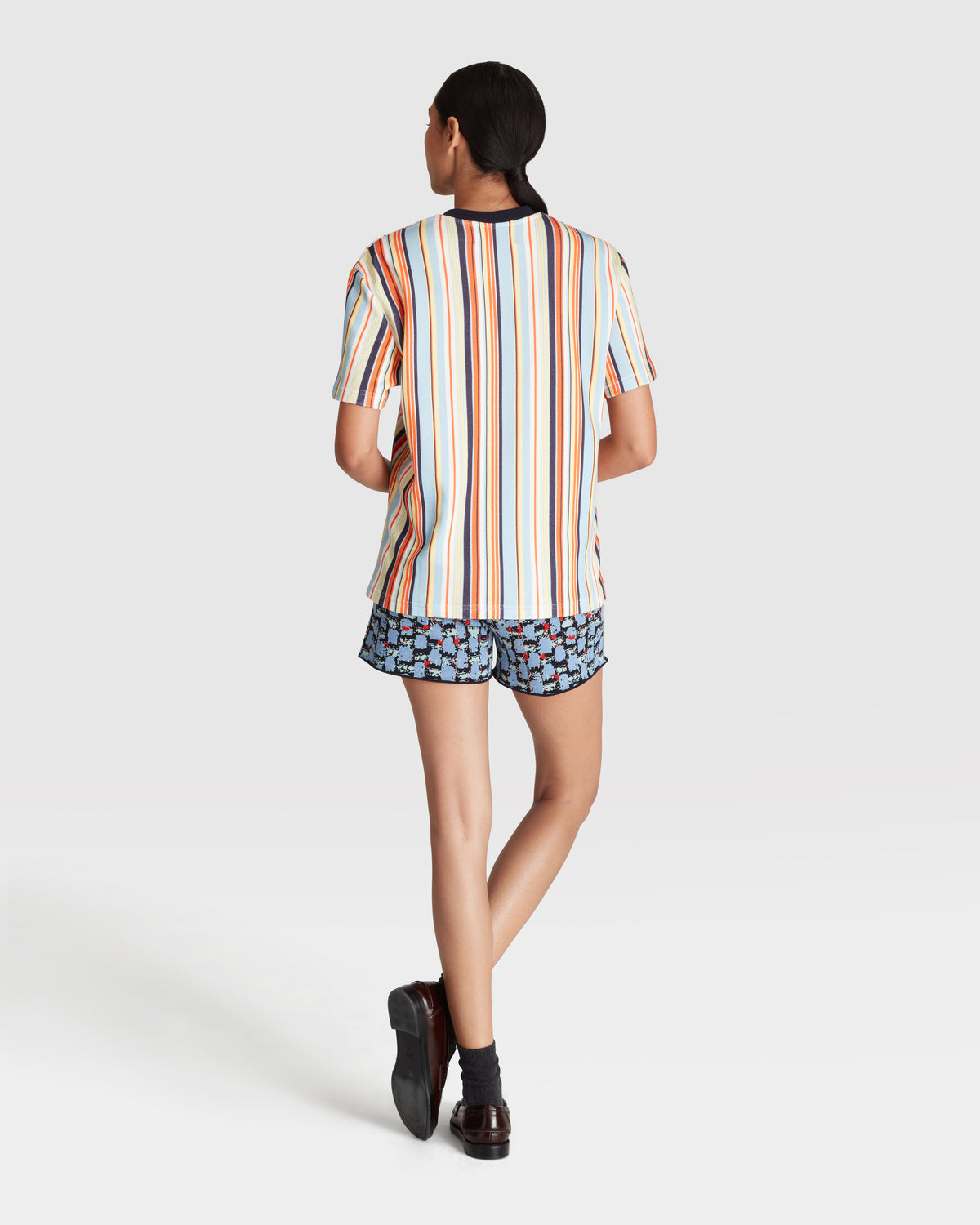 STRIPED CREW NECK T-SHIRT