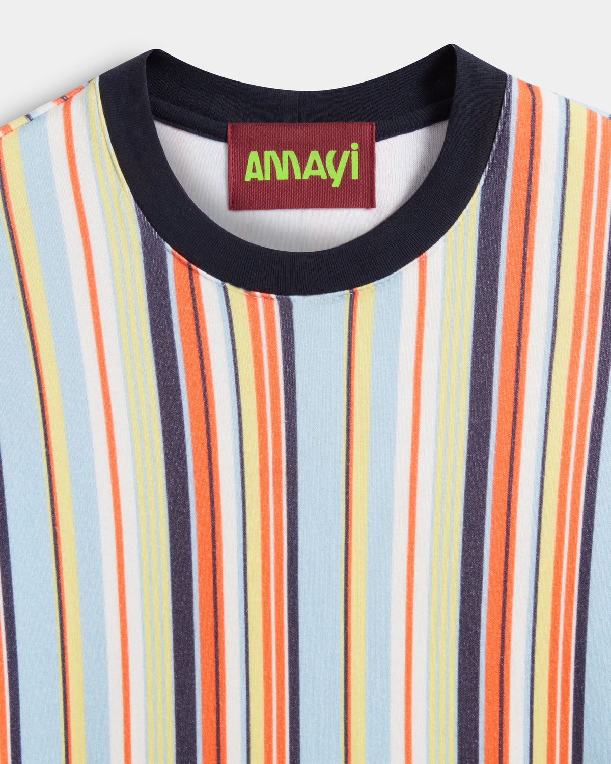STRIPED CREW NECK T-SHIRT