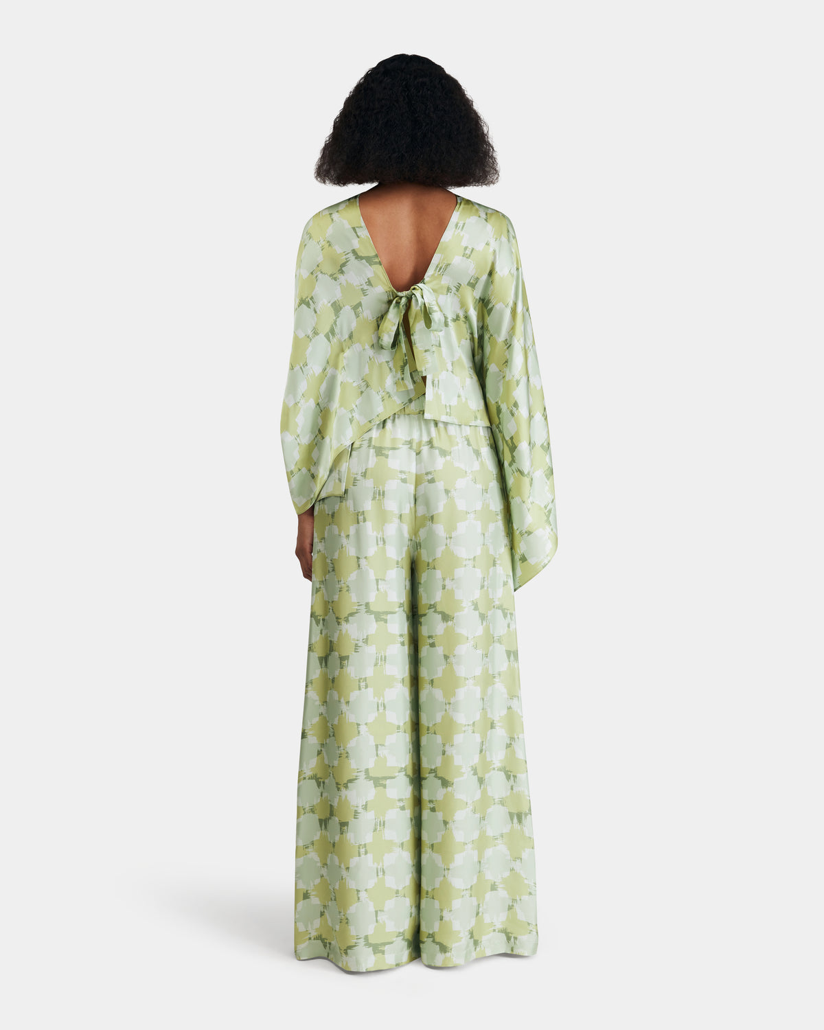 Silk Twill Trousers in Scratchy Tweed