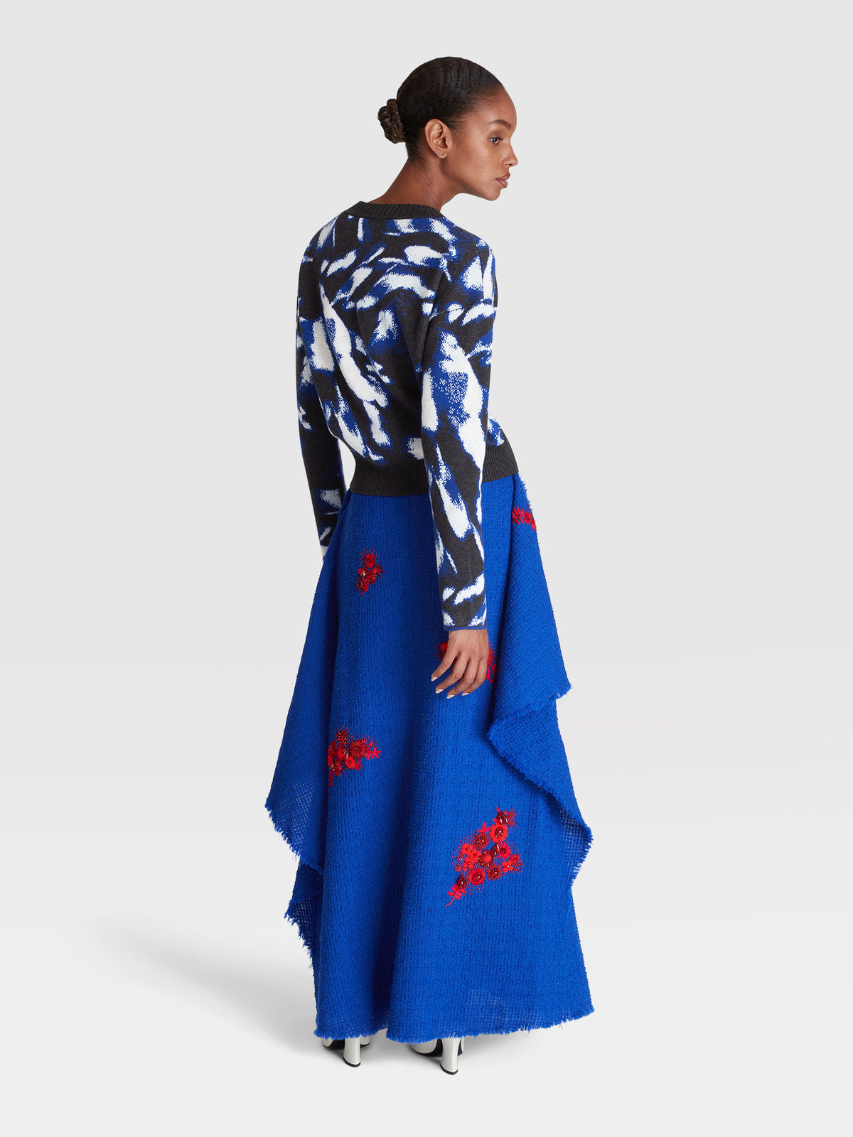 Wool Bouclé Wing Skirt