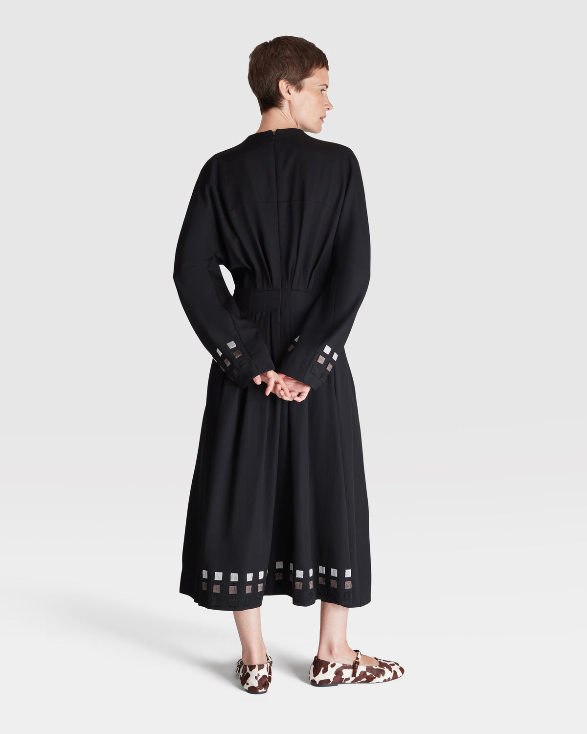 Wool Corset-Detail Dress