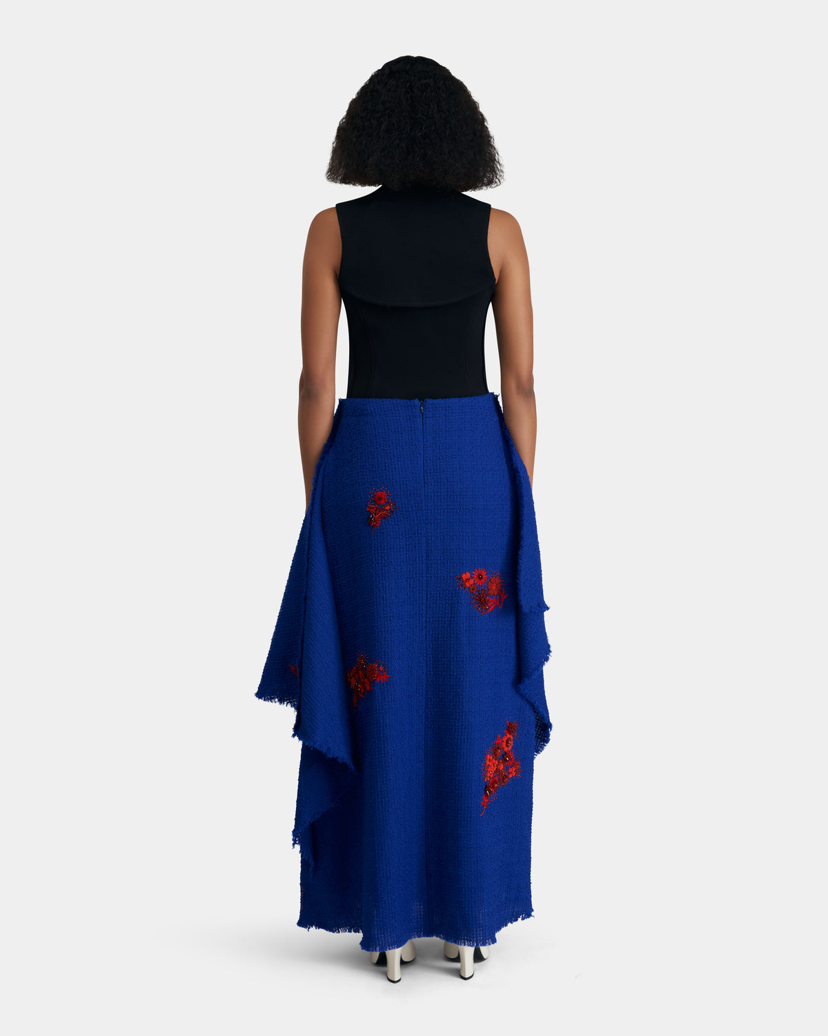Wool Bouclé Wing Skirt