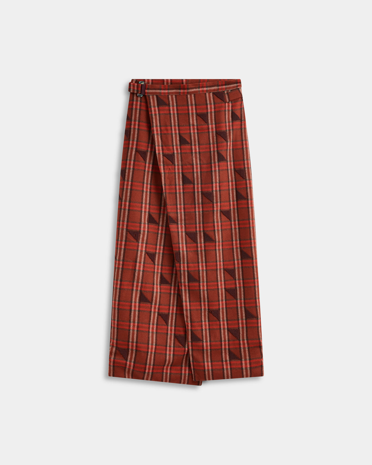 Embroidered Overlap Skirt
